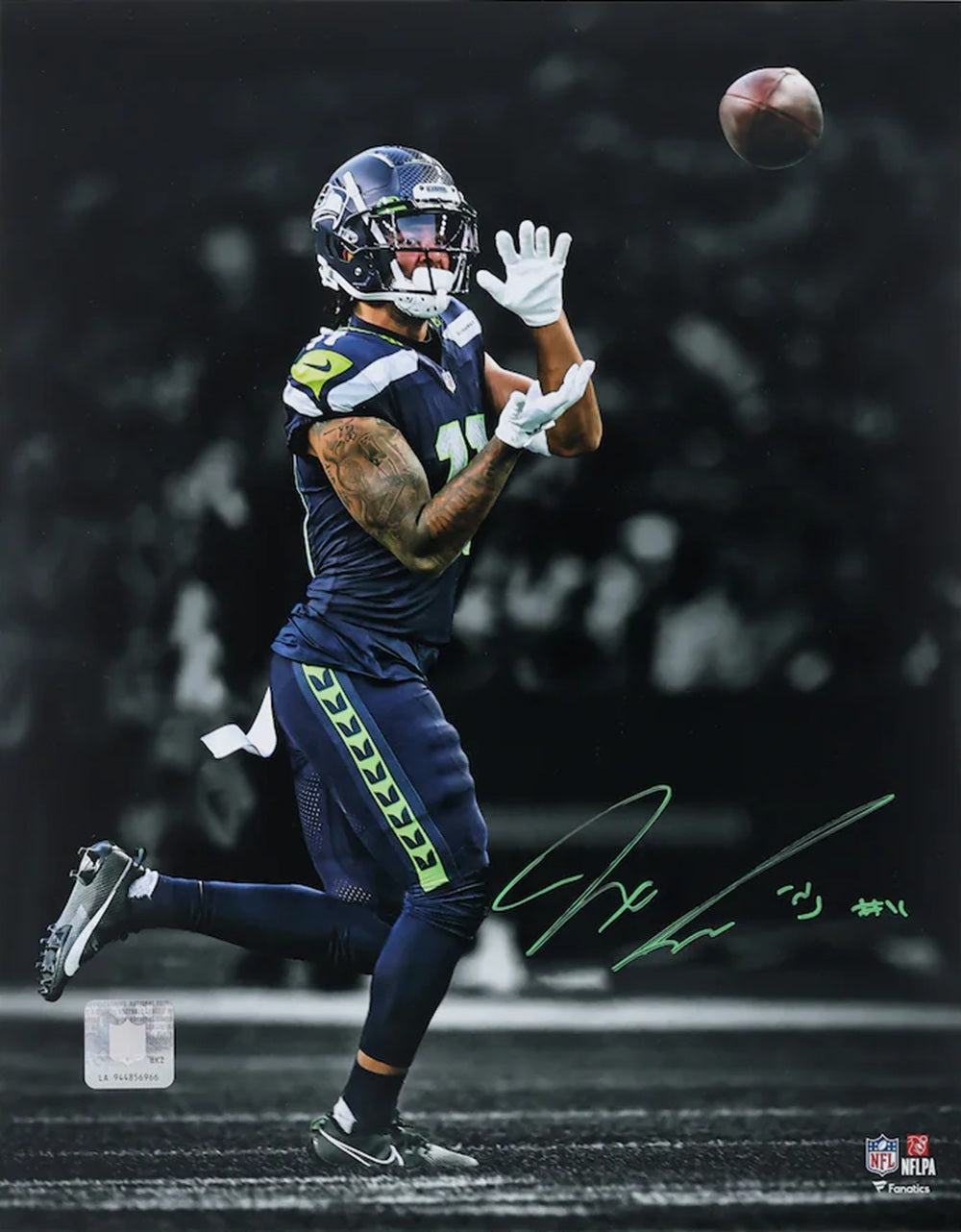 Jaxon Smith-Njigba Autographed 11x14 Seattle Seahawks Football Photo - Fanatics Certified - Perfect for Collectors, Fans, and Sports Memorabilia Displays