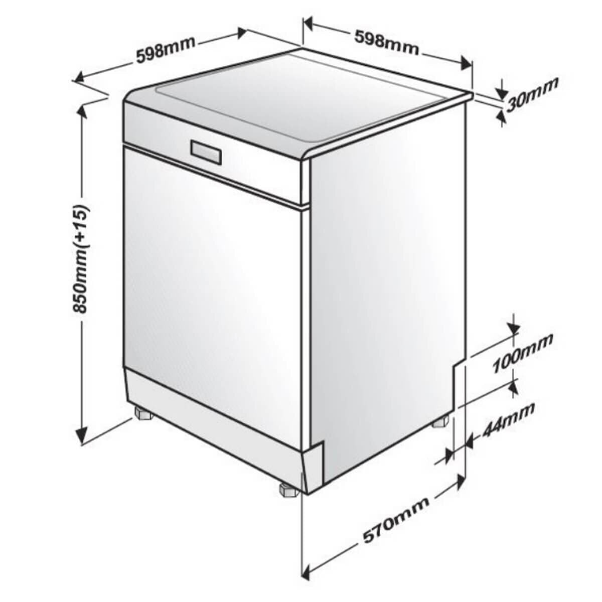 Beko BDFB1410X 14 Place Freestanding Dishwasher - Stainless Steel, Energy Efficient, 5 Year Warranty - Perfect for Large Families & Entertaining Guests