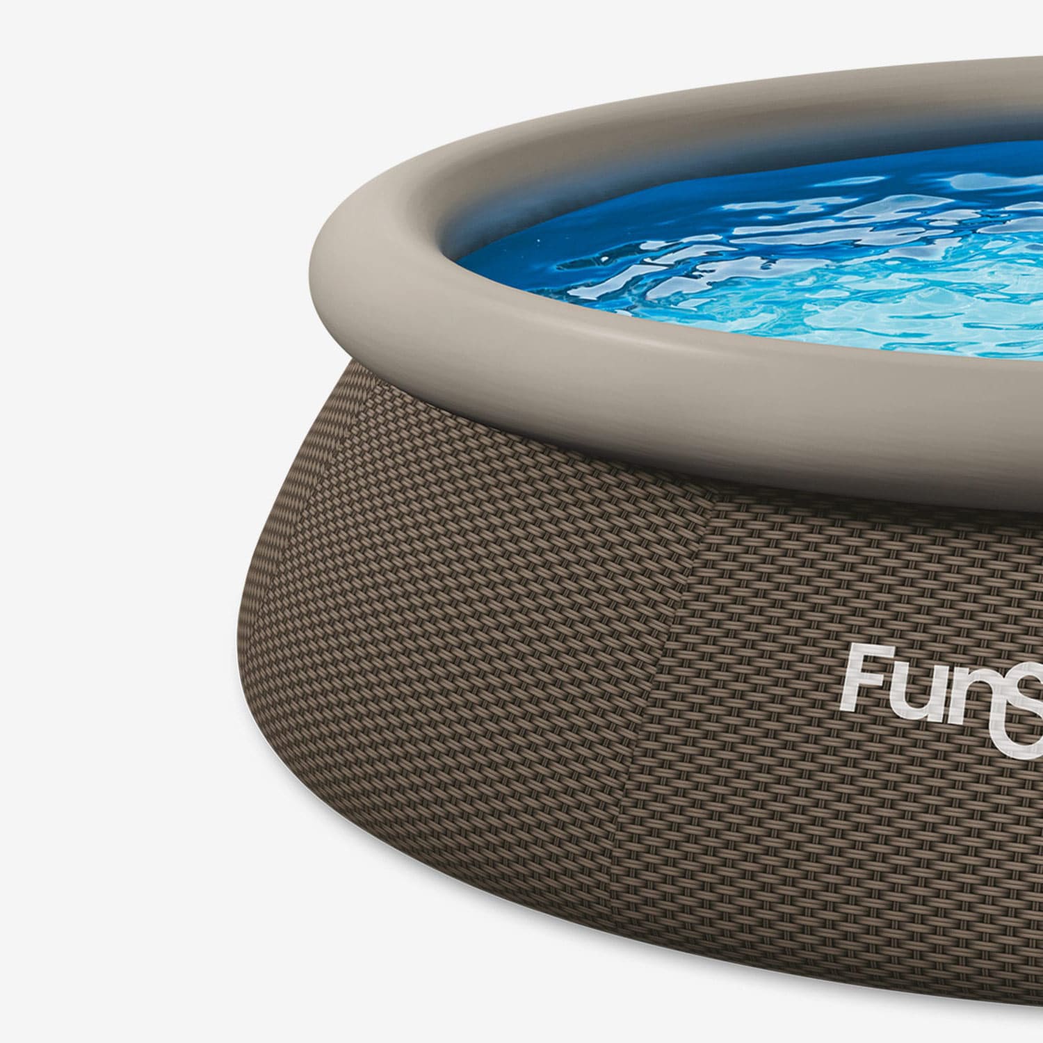 Funsicle 14 ft QuickSet Designer Inflatable Pool with Double Rattan Design - Perfect for Backyard Parties, Family Gatherings & Summer Relaxation