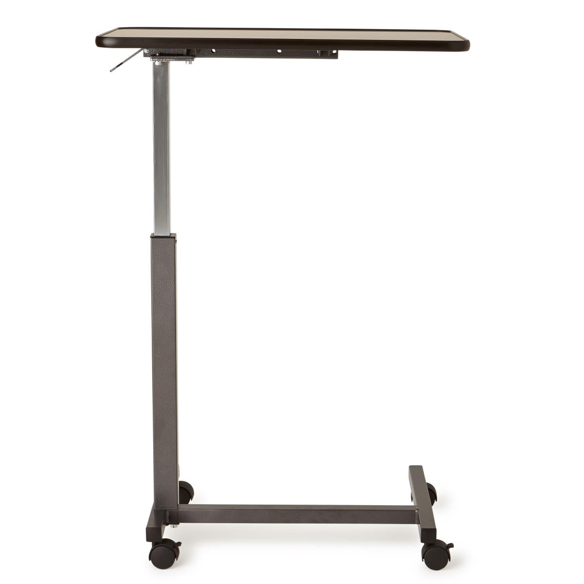 Medline Adjustable Overbed Table with Wheels - Portable Hospital Bed Tray for Eating, Working, Reading - Ideal for Home, Hospital, and Nursing Care Use