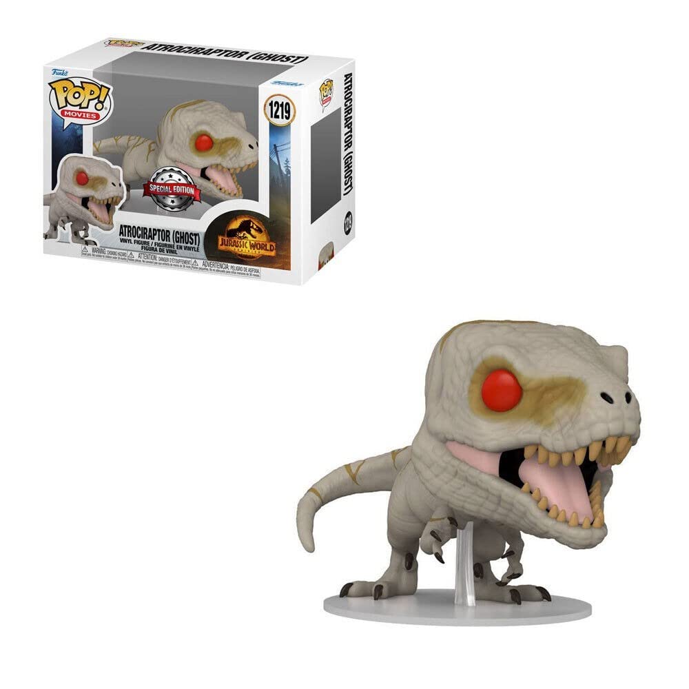 Exclusive Funko Pop! Jurassic World Dominion Atrociraptor Ghost Vinyl Figure - Target Exclusive Collectible for Movie Fans & Pop Culture Enthusiasts - Perfect for Display, Gifts, and Jurassic World Collections