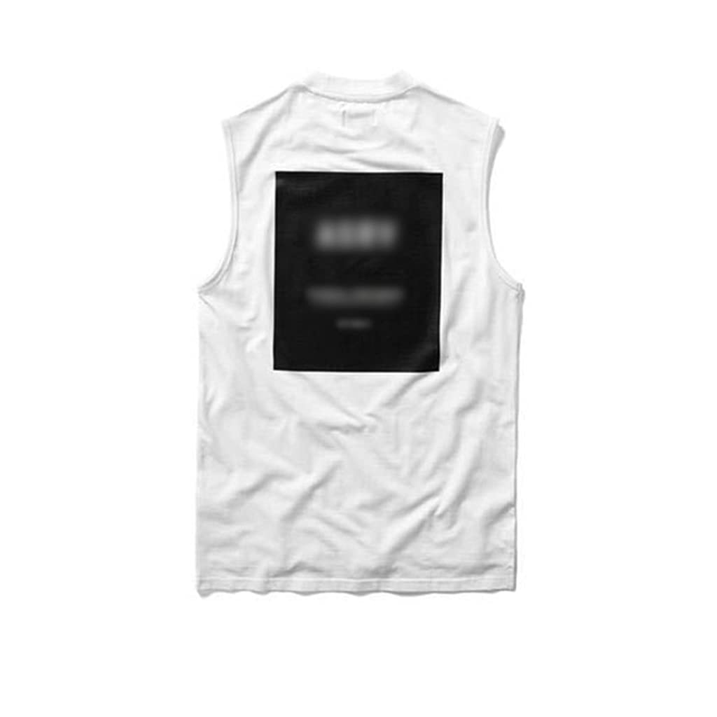 KLHHG Men's Summer Gym Vest - Sleeveless Workout Shirt for Bodybuilding & Fitness | Breathable Muscle Tank Top for Men | White XXL | Perfect for Weight Training, Running & Outdoor Sports