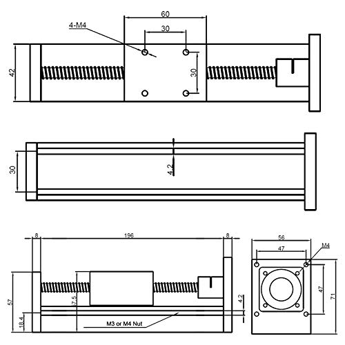 200mm Miniature Linear Module with SFU1204 Ball Screw & MGN12 Rail - Precision Z-Axis, Camera Slider, Medical Robot & CNC DIY Component for Automation Projects | Perfect for 3D Printers, Laser Engravers & Teaching Robots