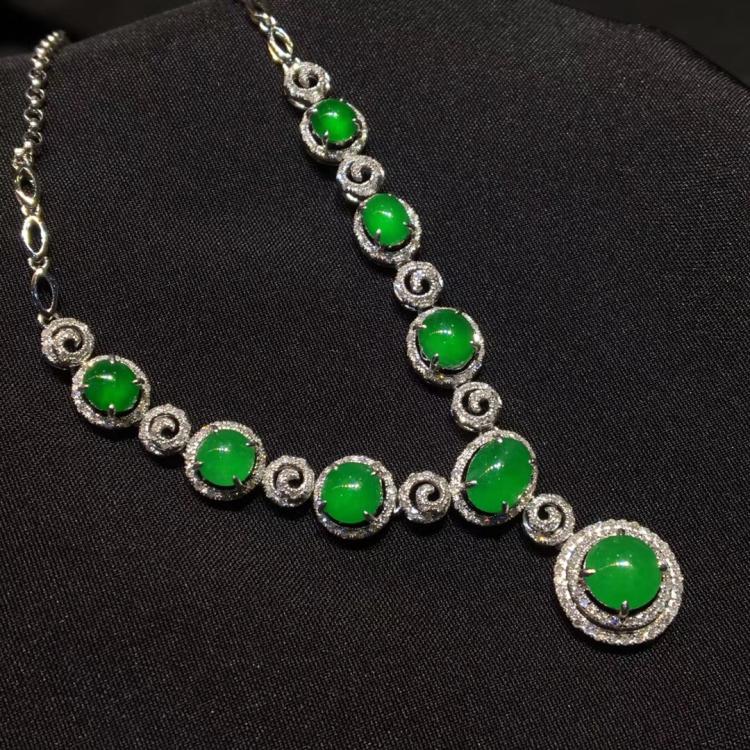 Natural Jade Necklace for Women - Elegant Jadeite Pendant with Sterling Silver Chain NNE076 - Perfect for Weddings, Parties & Everyday Wear