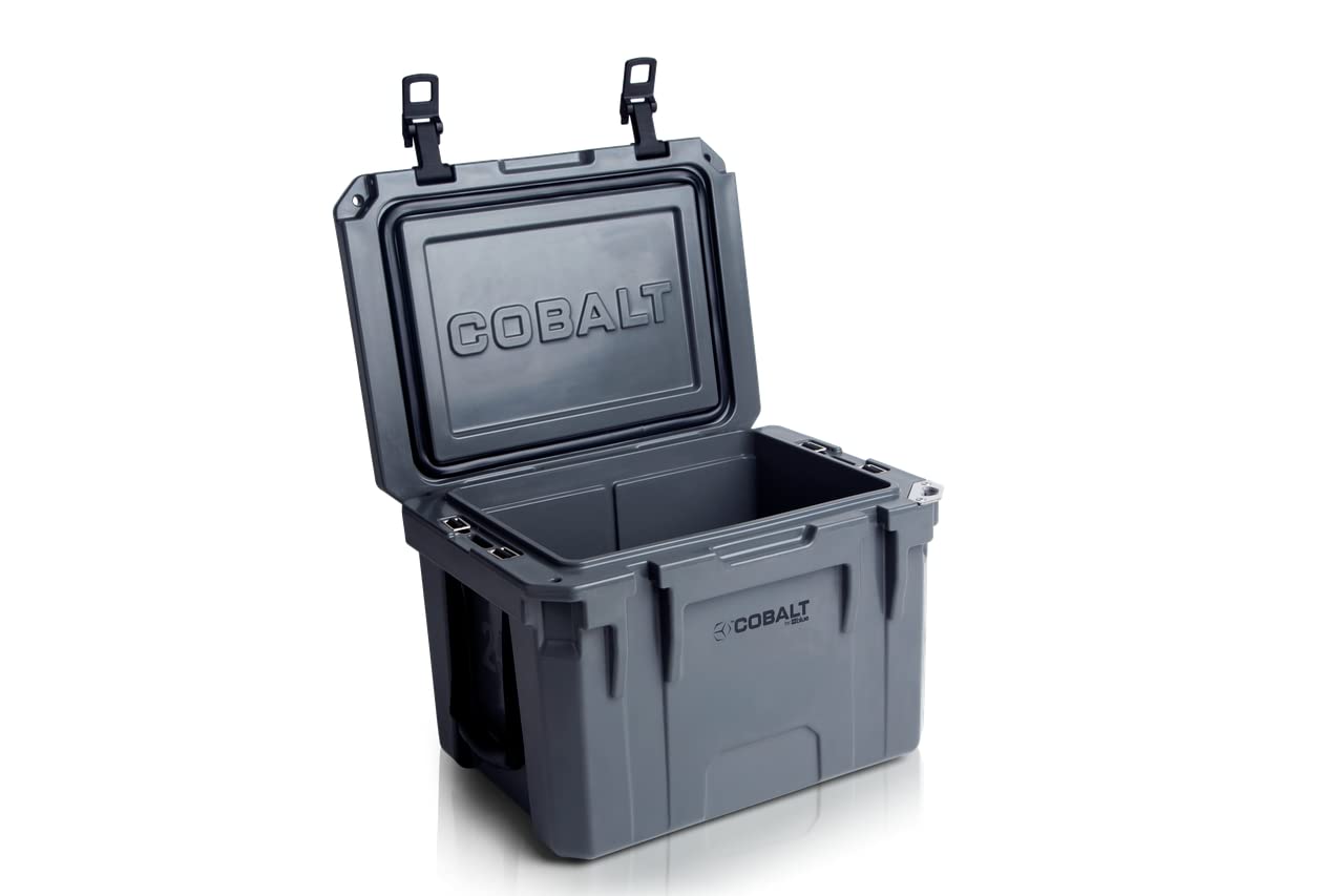 Premium Cobalt Blue 25 Quart Roto-Molded Cooler - Heavy Duty Super Ice Chest Keeps Ice Cold for 3 Days | Perfect for Camping, Fishing, Tailgating & Outdoor Adventures