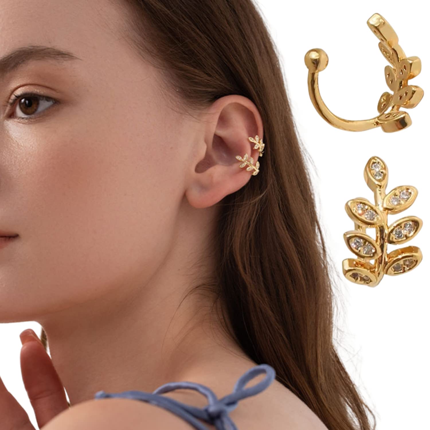 4 PCS S925 Sterling Silver Criss Cross No-Pierce Ear Cuff Set - Minimalist Double Line Cartilage Earrings for Helix & Fake Piercing | Perfect for Everyday Wear & Special Occasions