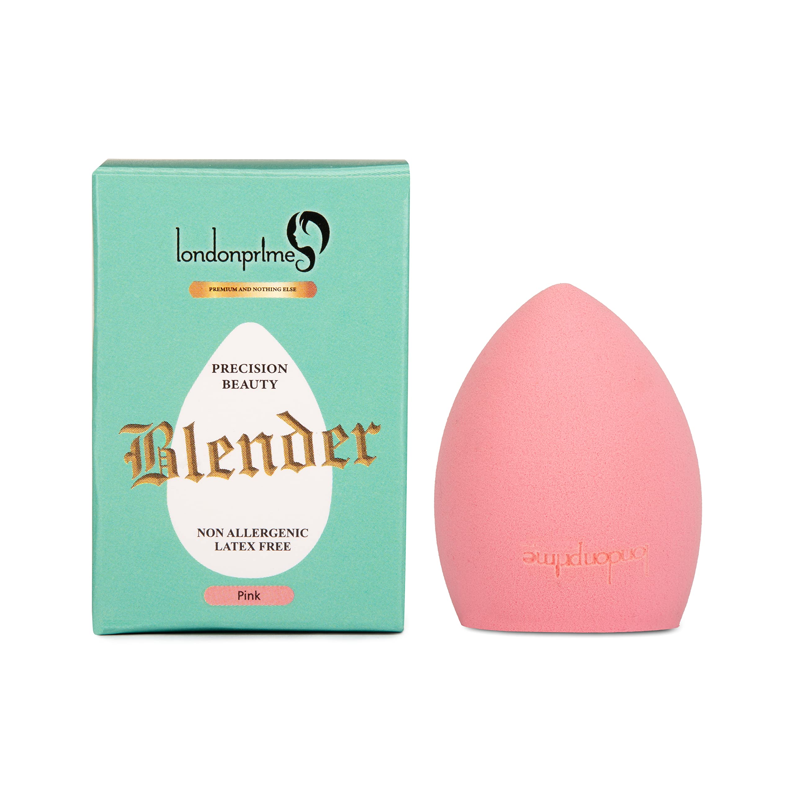 London Prime Precision Sponge Beauty Blender - Pink Makeup Sponge for Flawless Foundation & Concealer Application - Perfect for Professional Makeup & Everyday Use