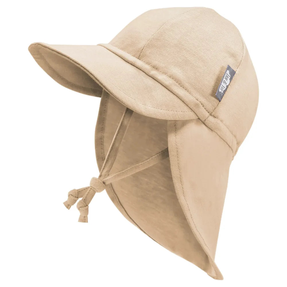 Jan & Jul Sun Soft Cotton Baby Cap - Oat Beige - UV Protection & Breathable for Newborns & Toddlers - Perfect for Outdoor Play, Beach Trips & Sunny Day Adventures
