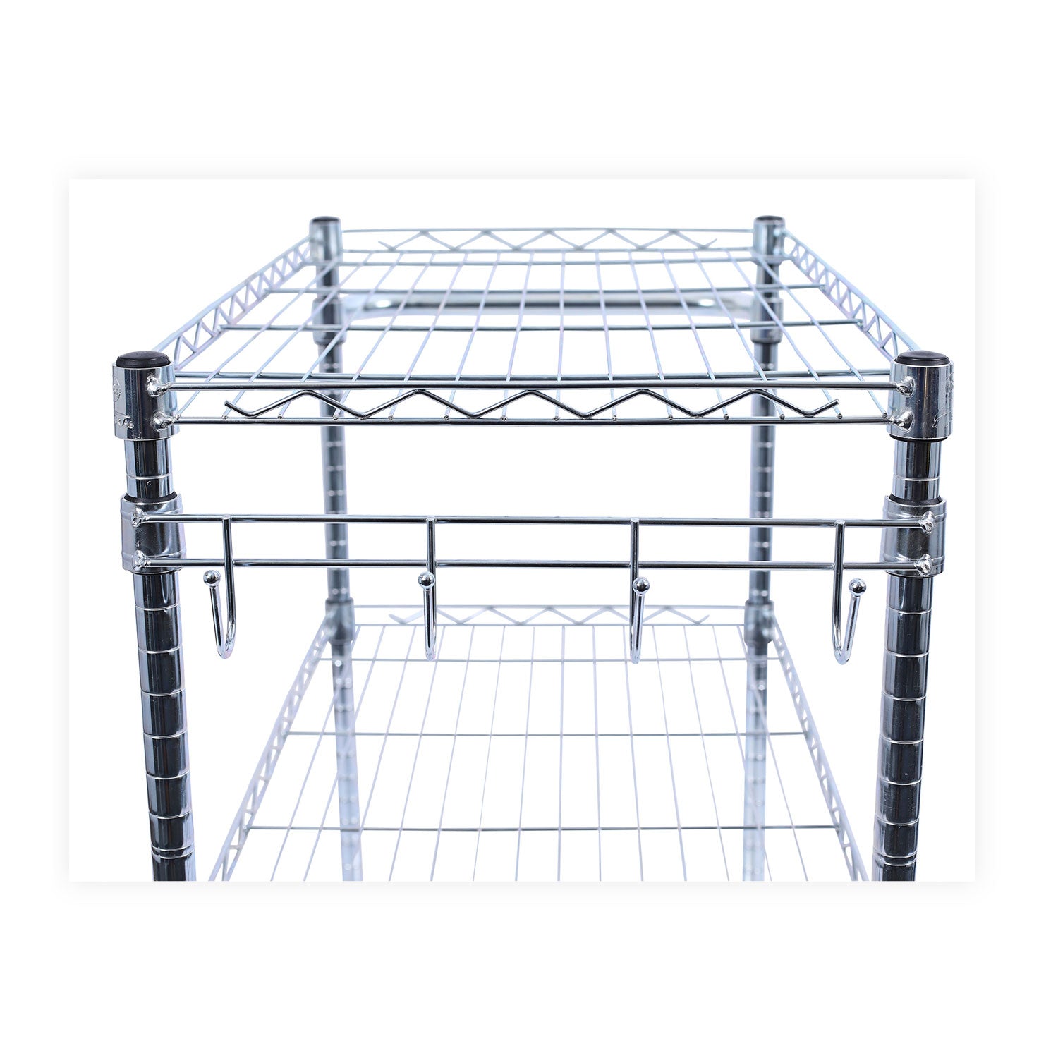 Alera® 5-Tier Heavy Duty Wire Shelving Unit with Locking Casters & Shelf Liners - 48
