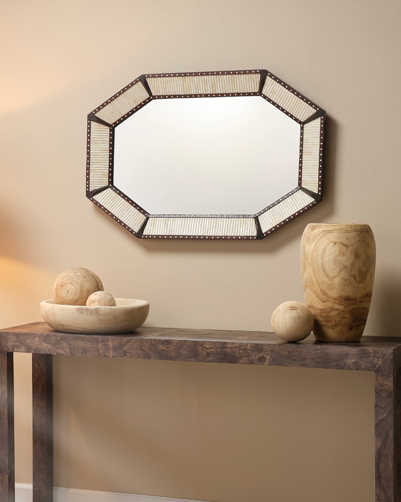 Colony Mirror - Full-Length Wall Mirror with Rustic Wood Frame for Home Decor, Bedroom, Living Room & Entryway