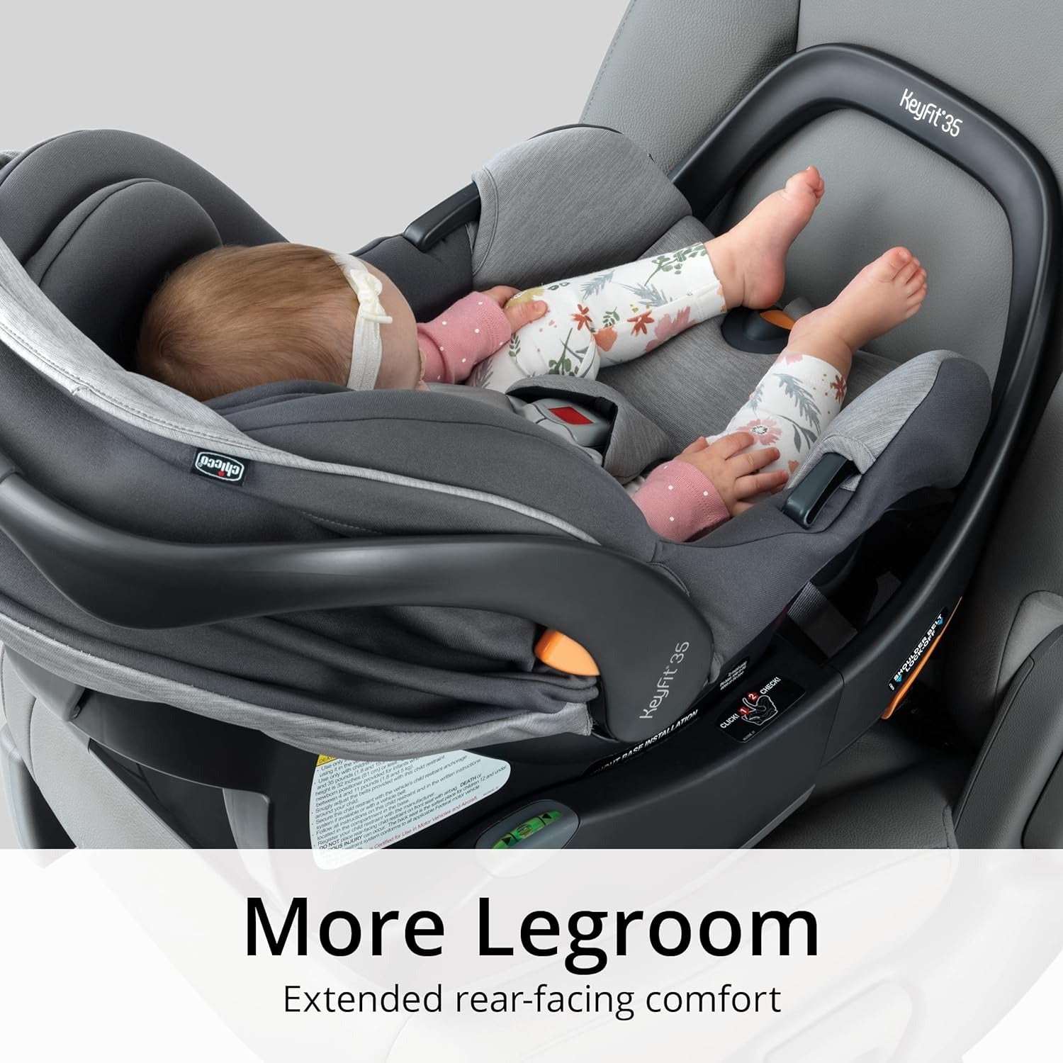 Graco KeyFit 35 ClearTex Infant Car Seat - Lightweight & Safe Baby Carrier for Newborns 4-35 lbs | Perfect for Travel, Shopping & Daily Commutes
