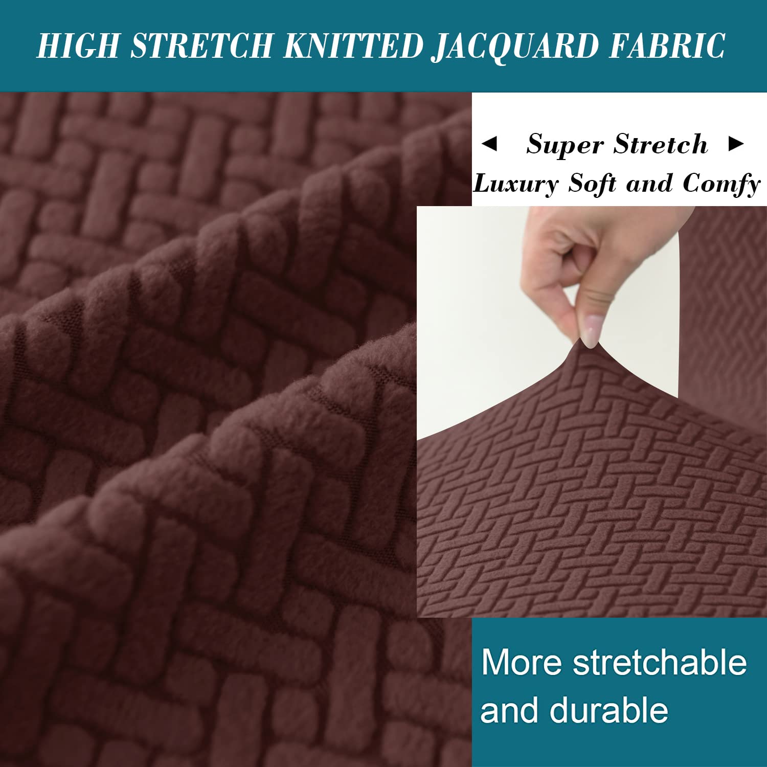 4 Pack Stretch Bar Stool Covers with Backs - Jacquard Fabric Slipcovers with Elastic Bands for Pub, Counter & Coffee Shop Stools - Durable & Stylish Seat Covers for Home & Commercial Use
