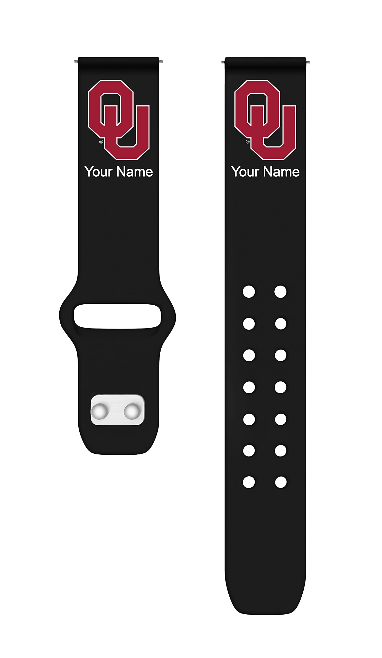 Custom Oklahoma Sooners HD Watch Band for Samsung Galaxy Watch - Personalized Name Affinity Bands - Perfect for Game Day, Workouts & Everyday Wear