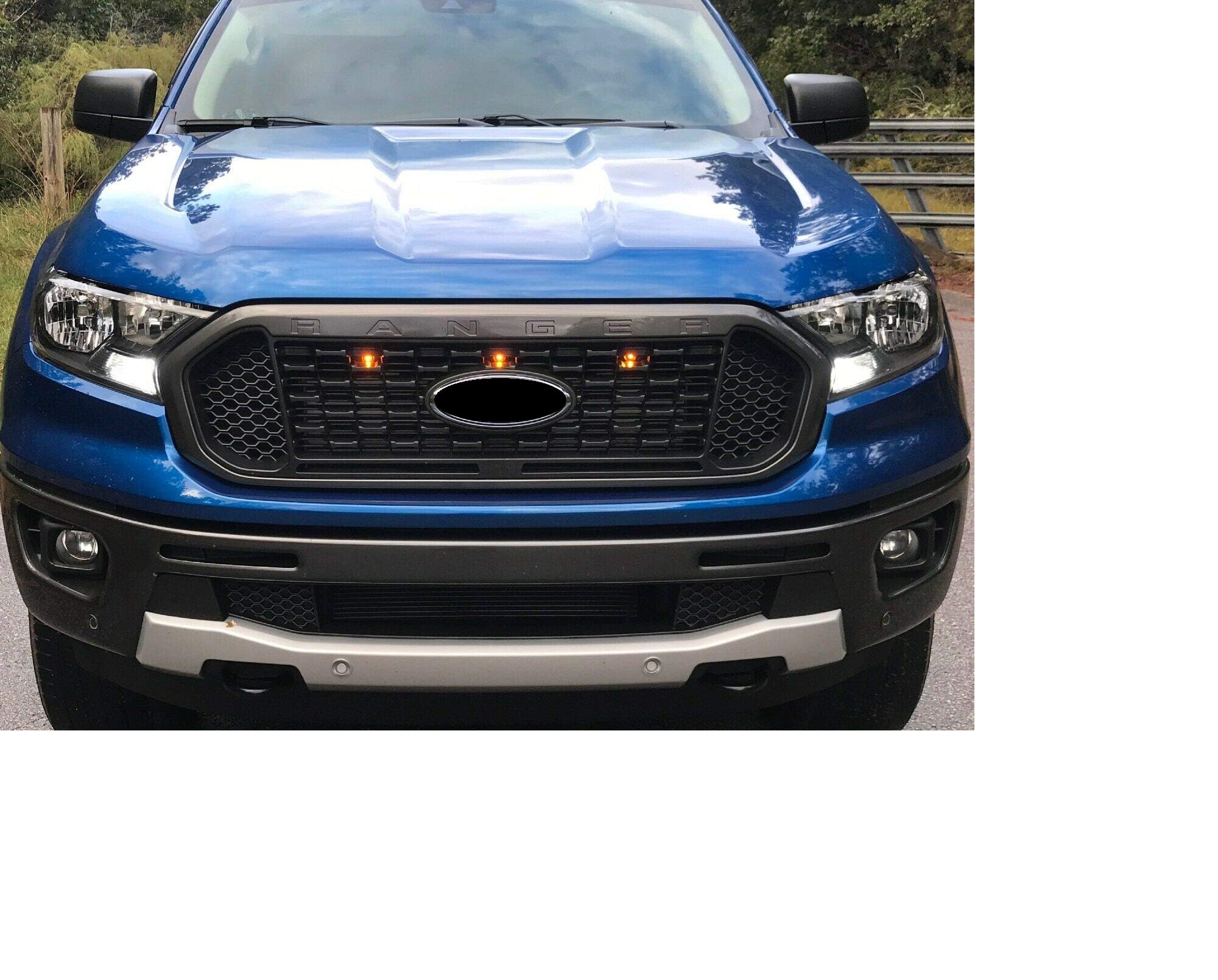 Custom Auto Works 2019-2022 Ford Ranger LED Grille Lights - Durable Off-Road Lighting for Trucks & SUVs - Perfect for Night Driving, Camping & Outdoor Adventures