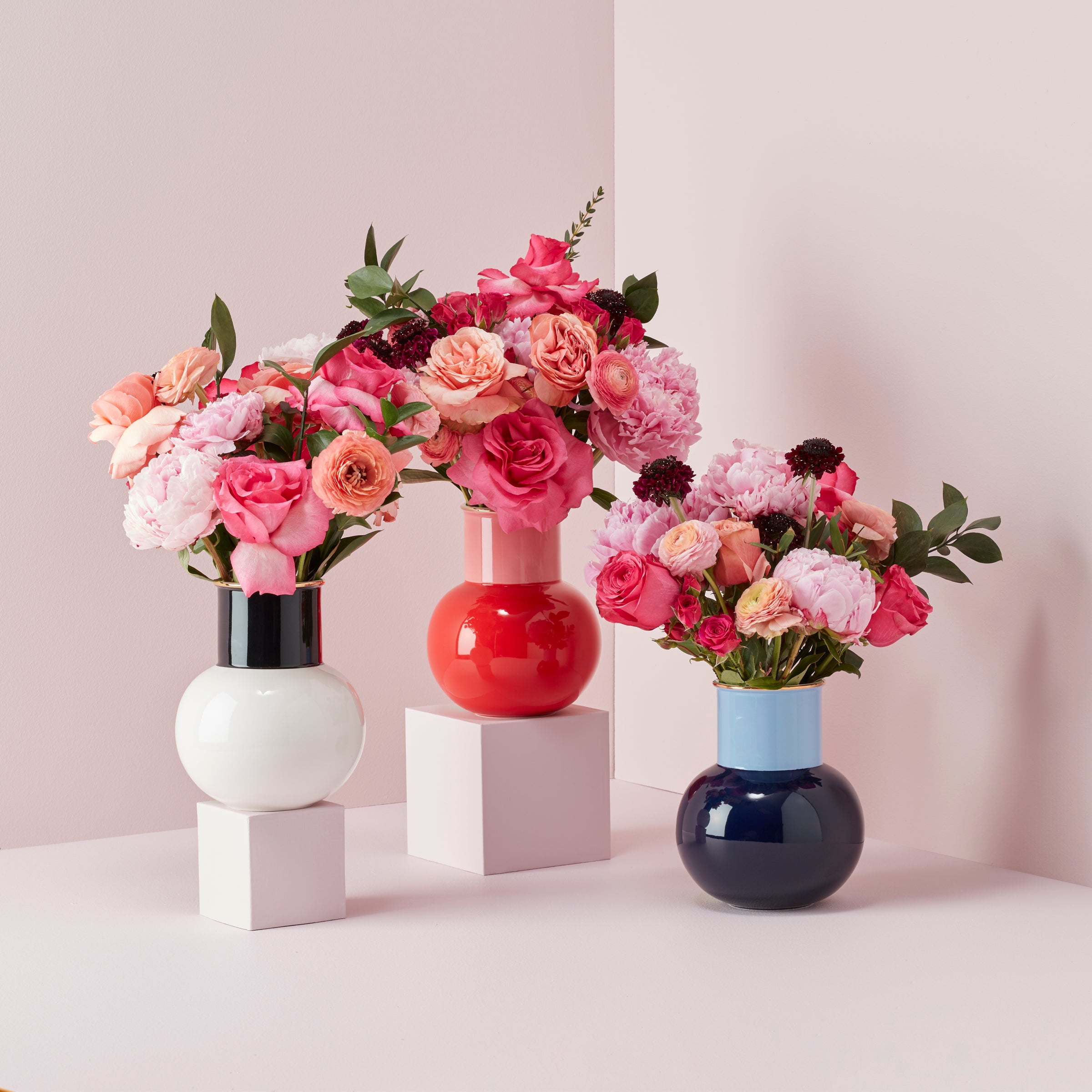 Stylish Cool Blue Bouquet Vase for Fresh Flowers - Perfect for Home Decor, Wedding Centerpieces & Gift Giving