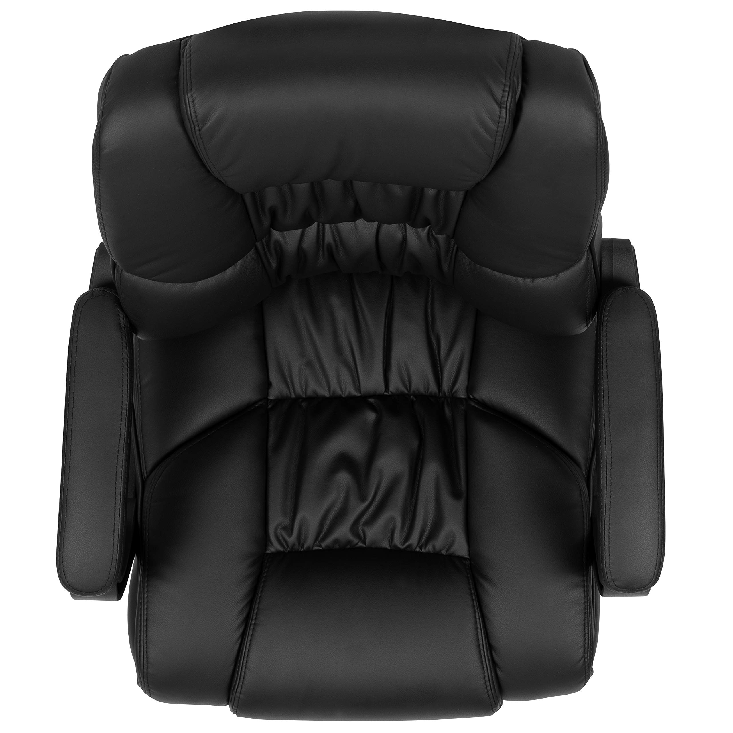 EMMA + OLIVER Big & Tall 400 lb Capacity Black LeatherSoft Executive Office Chair - Heavy Duty Ergonomic Desk Chair for Home & Office Workspaces