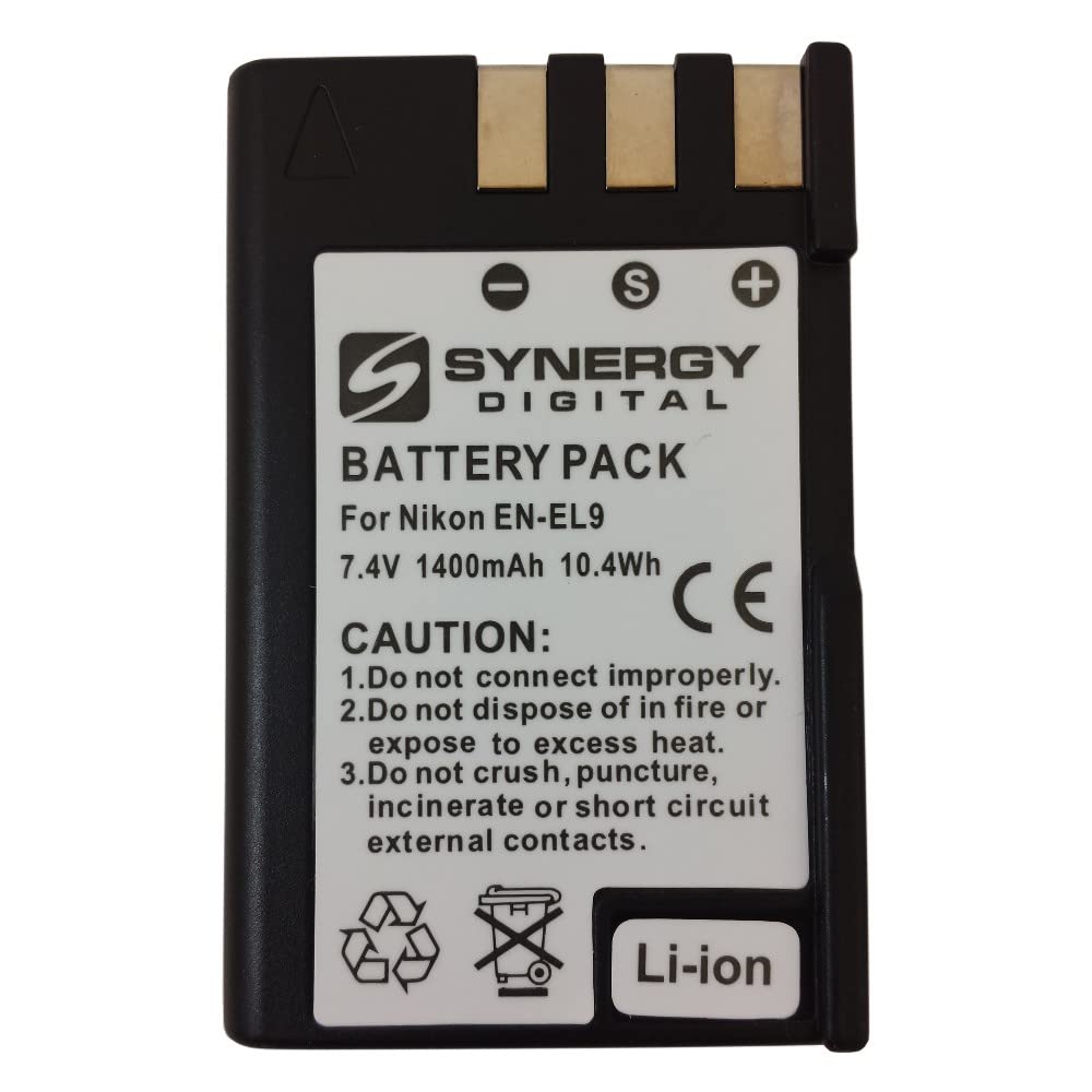 Synergy Digital Camera Batteries - 5-Pack Li-ion 7.4V 1400mAh Replacement for Power 2000 ACD-273 | Perfect for Travel Photography, Vlogging & Professional Camera Use