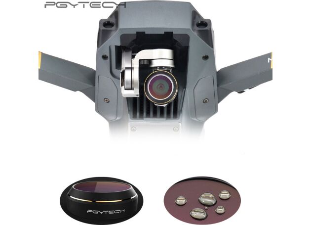 PGYTECH 4-Piece ND Filter Set for DJI Mavic (Red, Blue, Orange, Gray Graduated) - Enhance Aerial Photography & Videography in Various Lighting Conditions