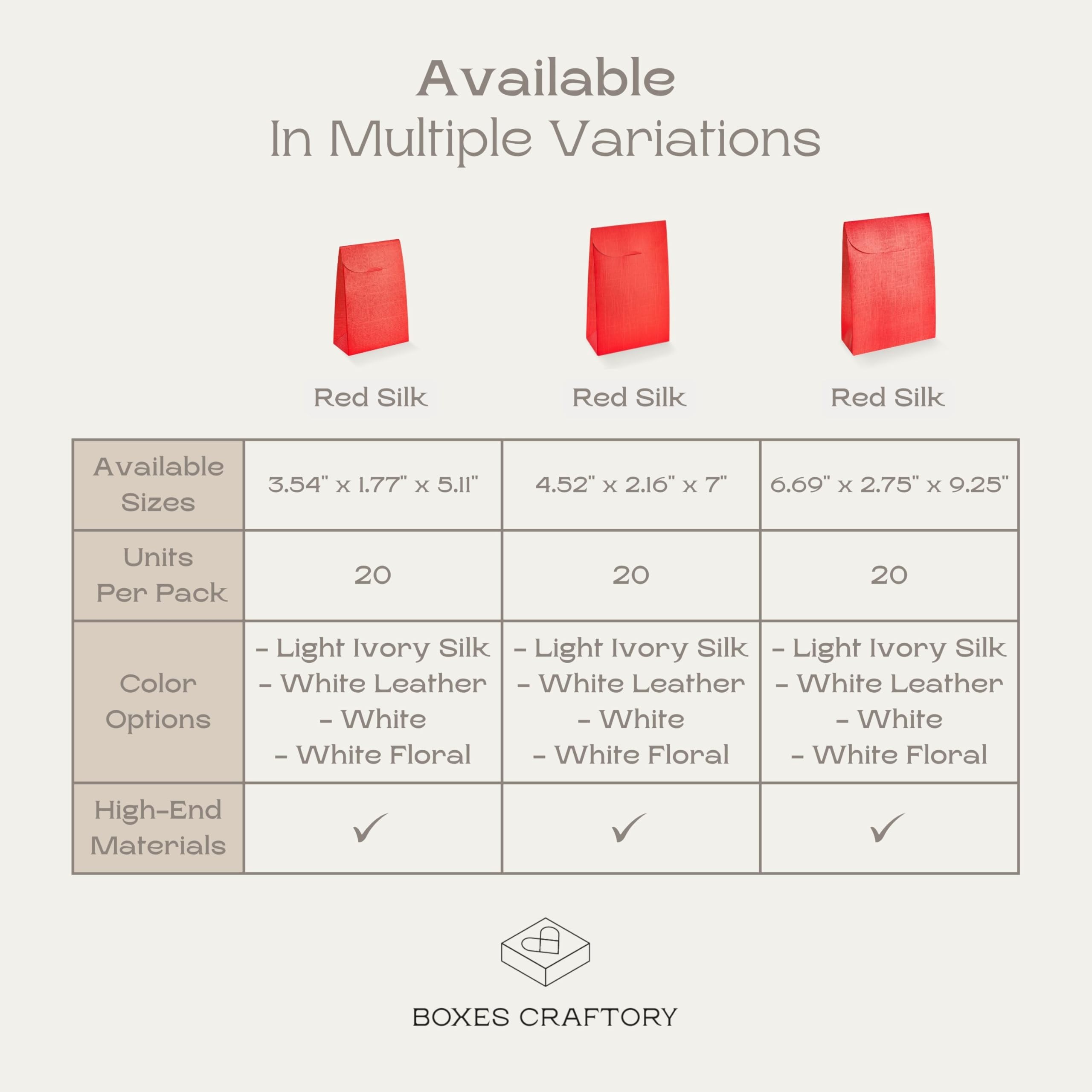 20pcs Red Silk Gift Boxes 3.54x1.77x5.11in - Perfect for Christmas, Graduation & Valentine's Day Gifts