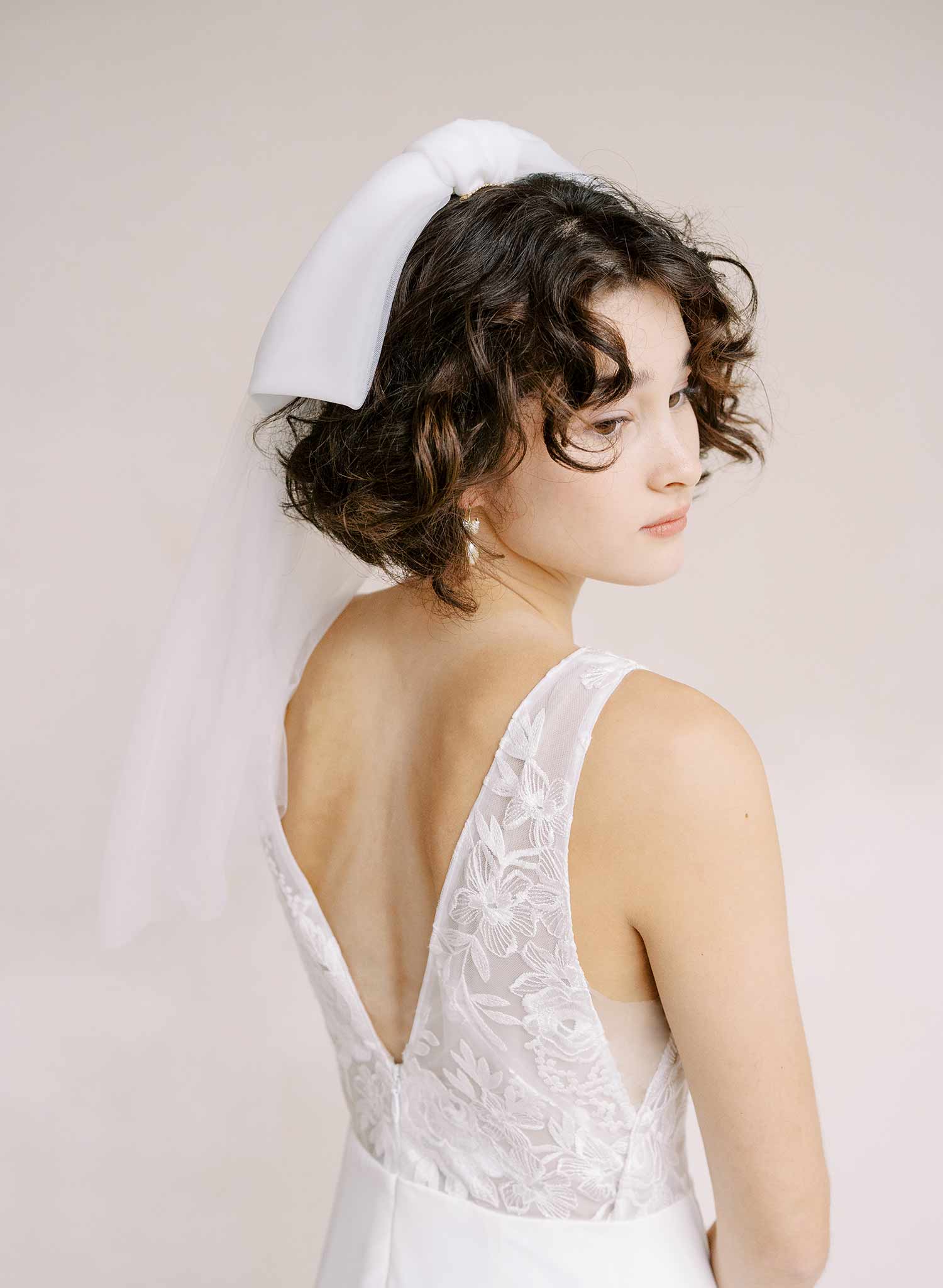 Elegant Drapey Tulle Bridal Bow Hair Comb - Style #2356 | Wedding Hair Accessories for Brides, Bridesmaids & Special Occasions