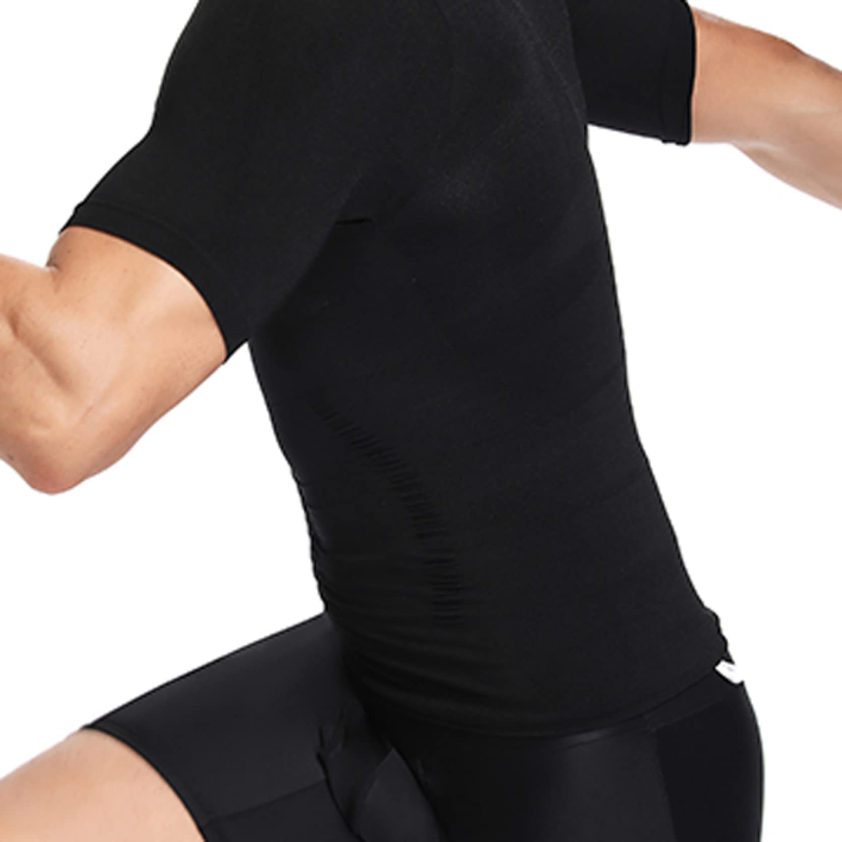 EBRICON Men's Compression Shirt - Slimming Undershirt, Workout Tank Top & Abdomen Body Shaper for Gym, Running & Everyday Wear