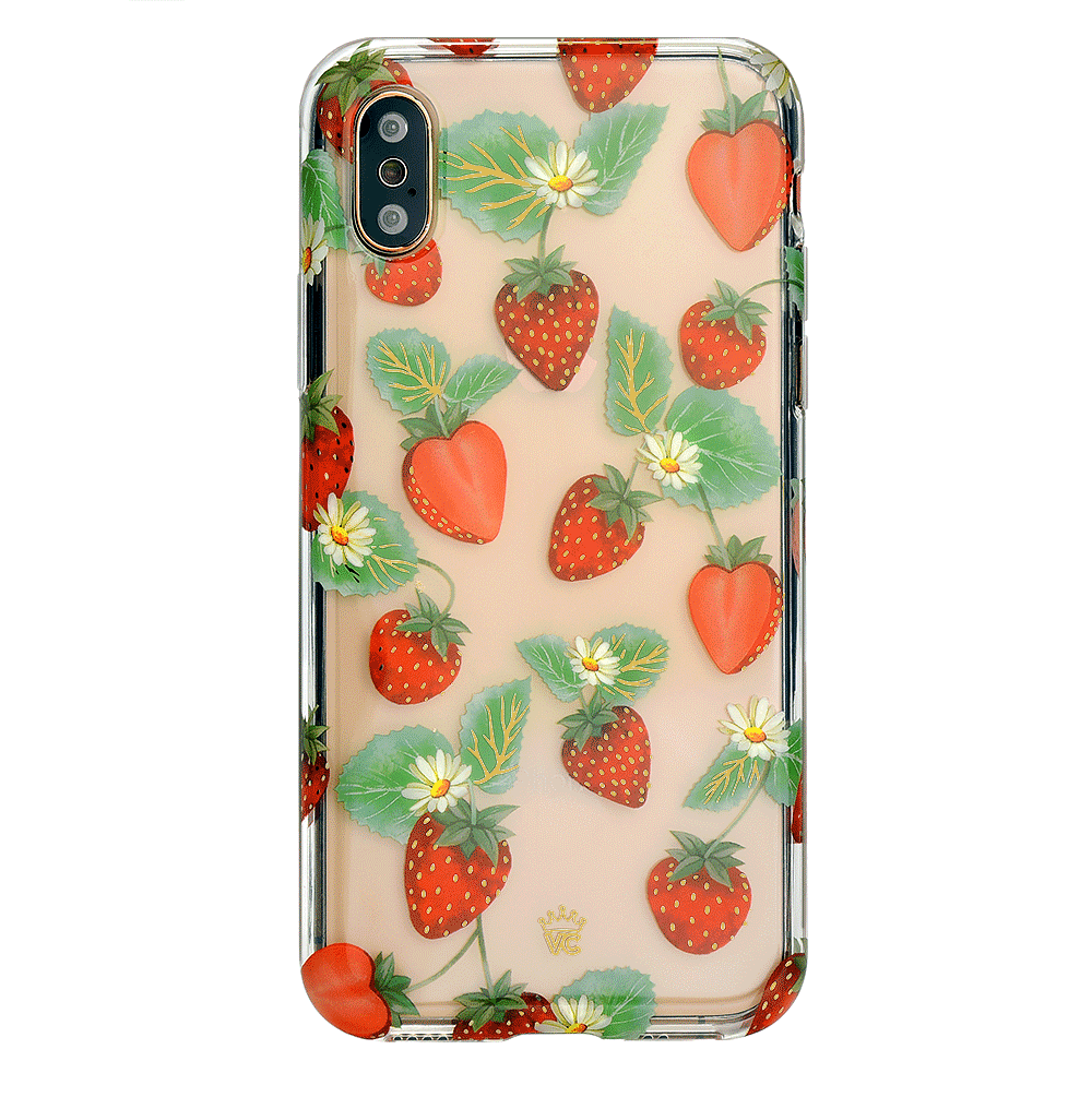 Strawberry Fields iPhone Case - Cute Floral Design Protective Cover for iPhone 13/14/15 Pro Max - Perfect for Everyday Use, Travel & Gift Giving