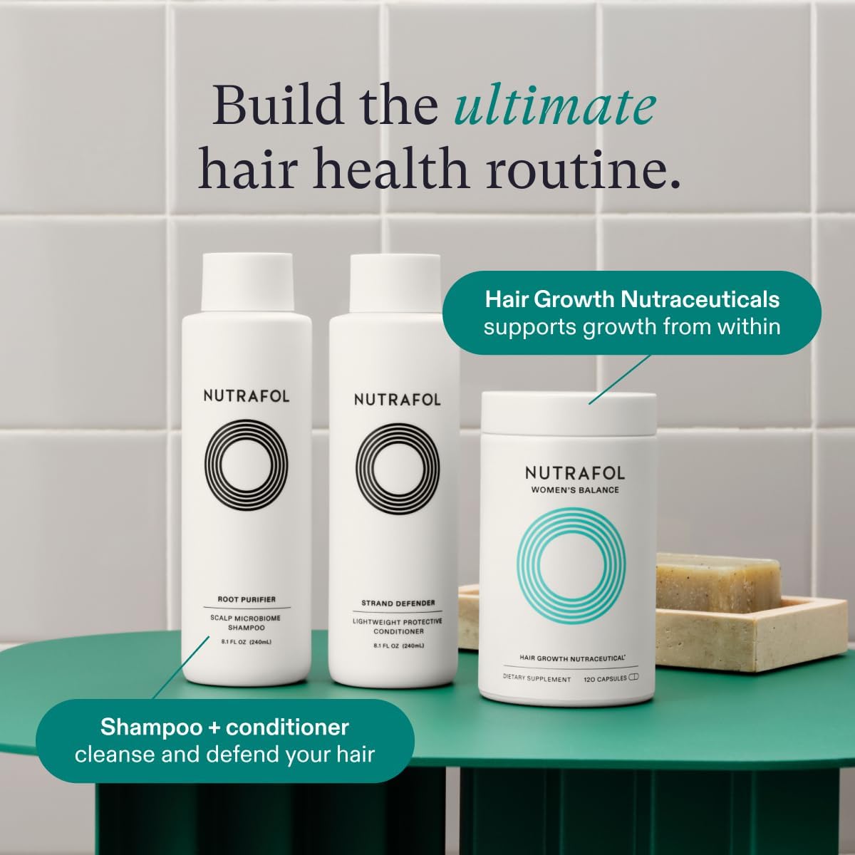 Nutrafol Women's Balance Hair Growth Supplements for Women 45+ | Clinically Proven to Support Thicker Hair & Scalp Coverage | Dermatologist Recommended Hair Vitamin | 1 Month Supply | Perfect for Menopause & Age-Related Hair Thinning