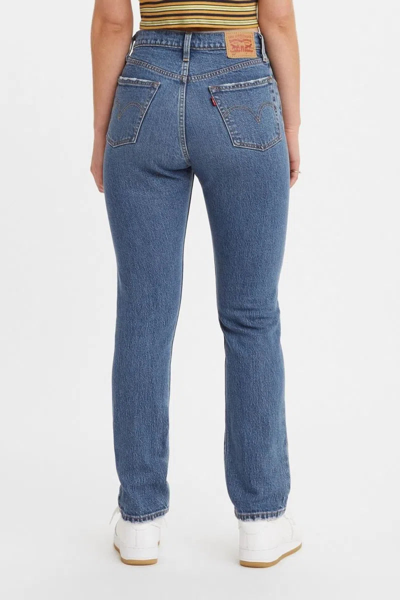 Levi's 501 Women's Medium Indigo Jeans - Classic Fit Denim Pants for Casual Wear & Everyday Style