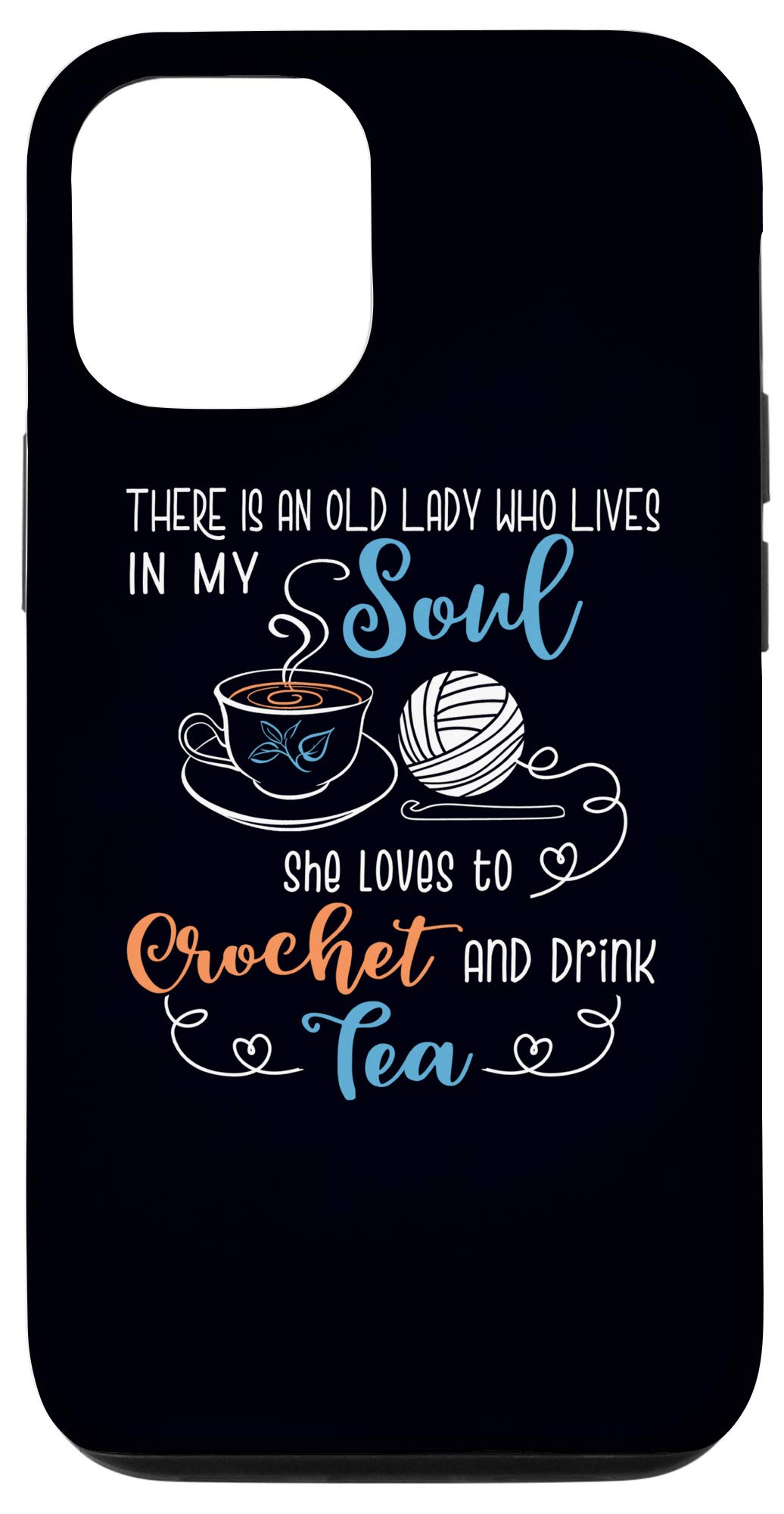 iPhone 12/12 Pro Vintage Floral Crochet Phone Case - Elegant Handmade Knit Cover for Women, Perfect for Tea Lovers & Craft Enthusiasts - Great for Daily Use, Gifts & Relaxing Moments