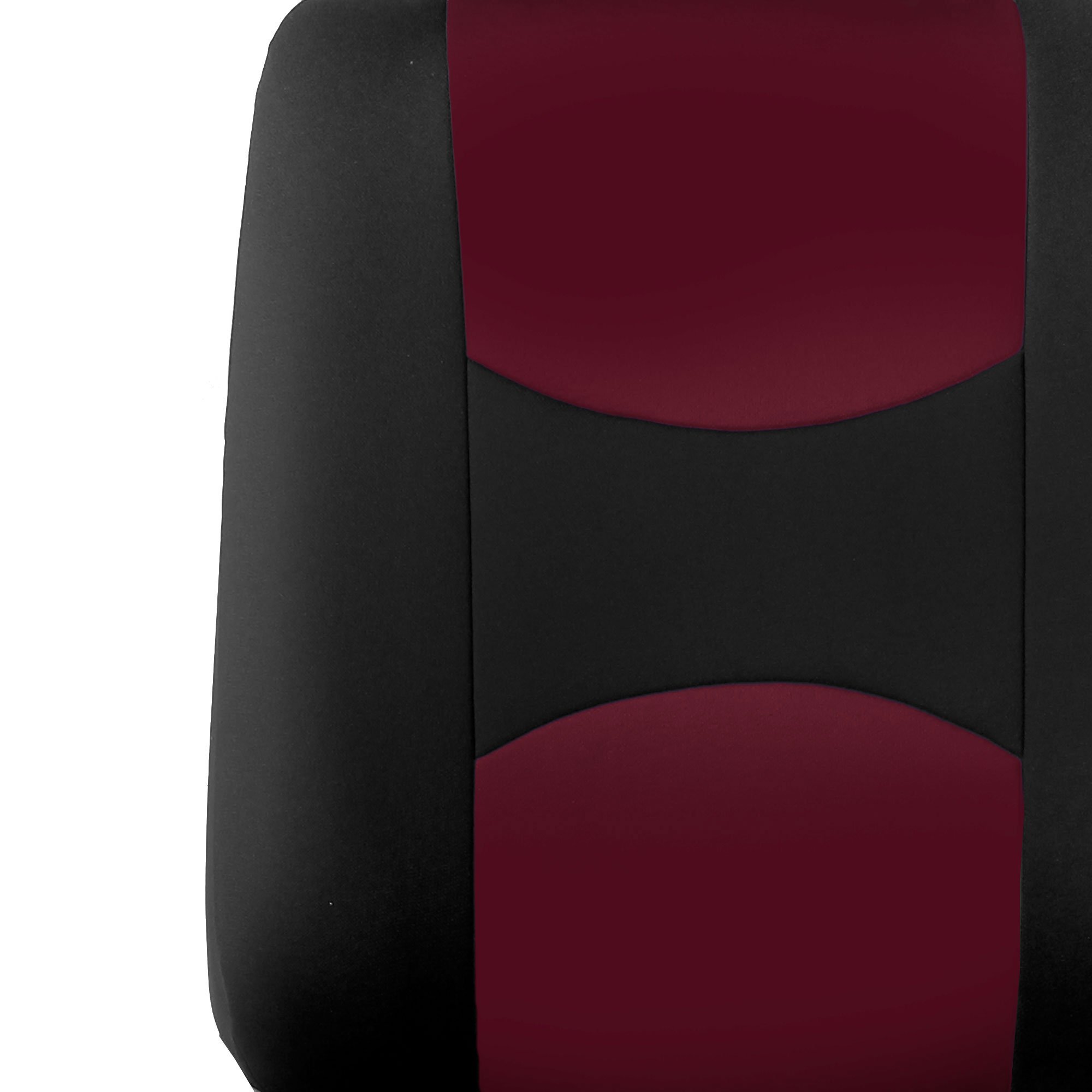 Universal Car Seat Covers Full Set - Burgundy Flat Cloth for Vans, Trucks & SUVs - Interior Protection & Comfort