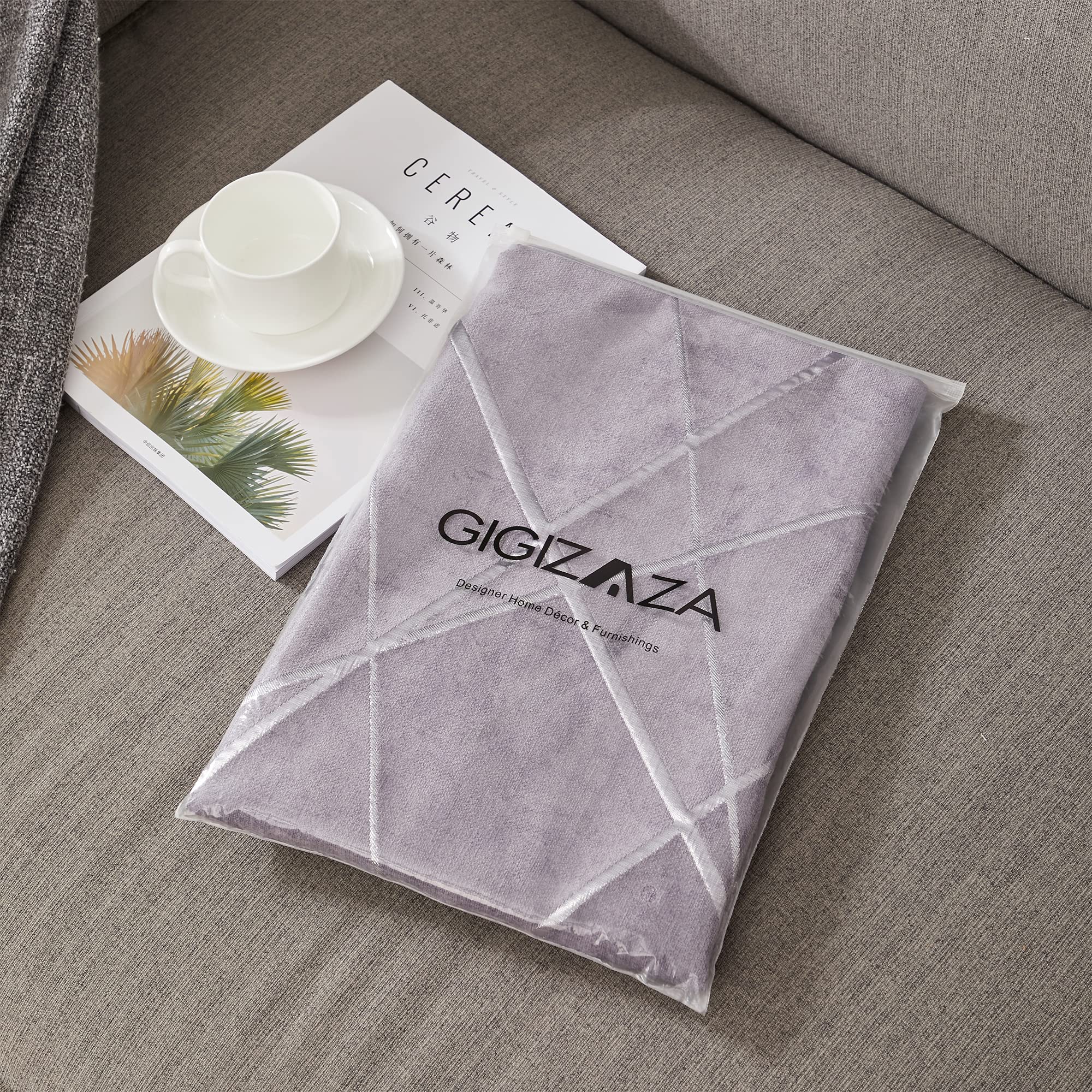 GIGIZAZA 18x18 Inch Decorative Throw Pillow Covers Set of 2 - Soft Violet Purple Square Cushion Covers for Sofa, Bed & Living Room - Luxury Home Decor Accent Pillows