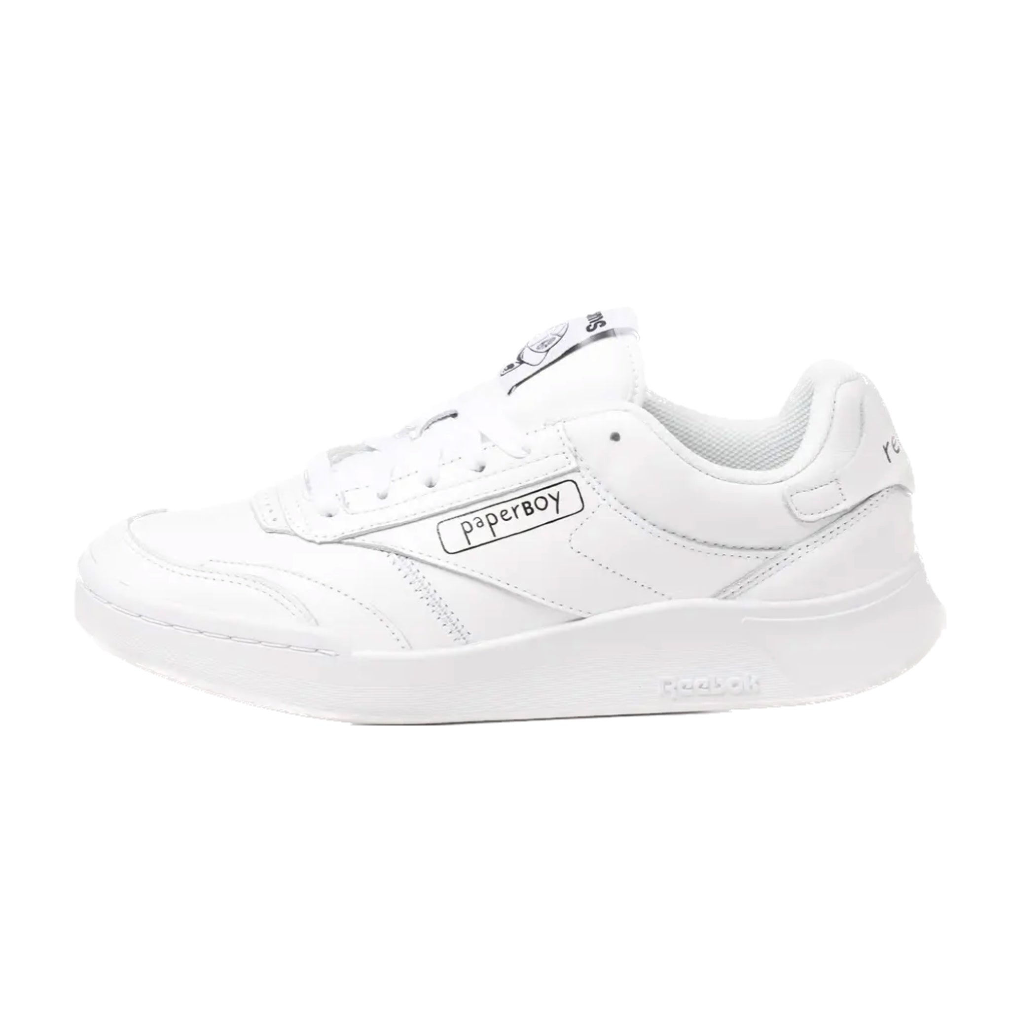 Reebok Club C Legacy Sneakers - Beams x Paperboy Paris Collaboration - White & Black Classic Tennis Shoes for Men & Women | Perfect for Casual Wear, Street Style & Everyday Comfort