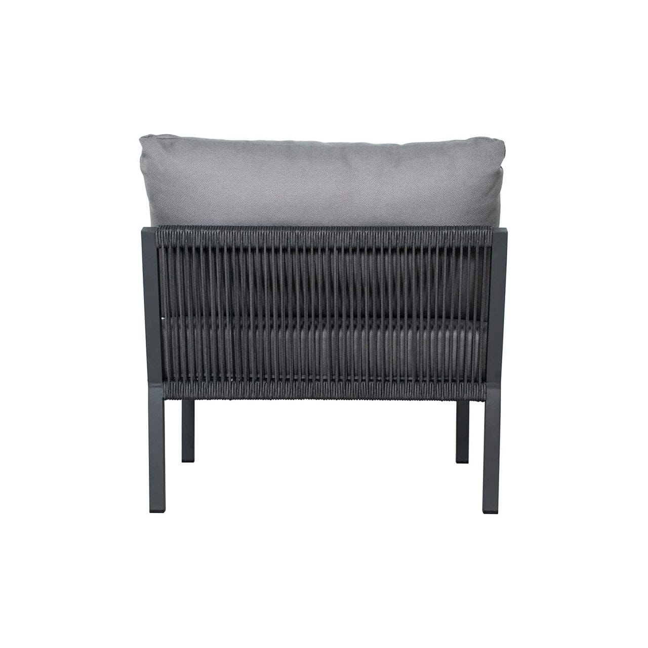 Bahamian Outdoor Sectional Armless Chair - Waterproof Wicker Patio Furniture for Poolside, Garden, and Backyard Relaxation