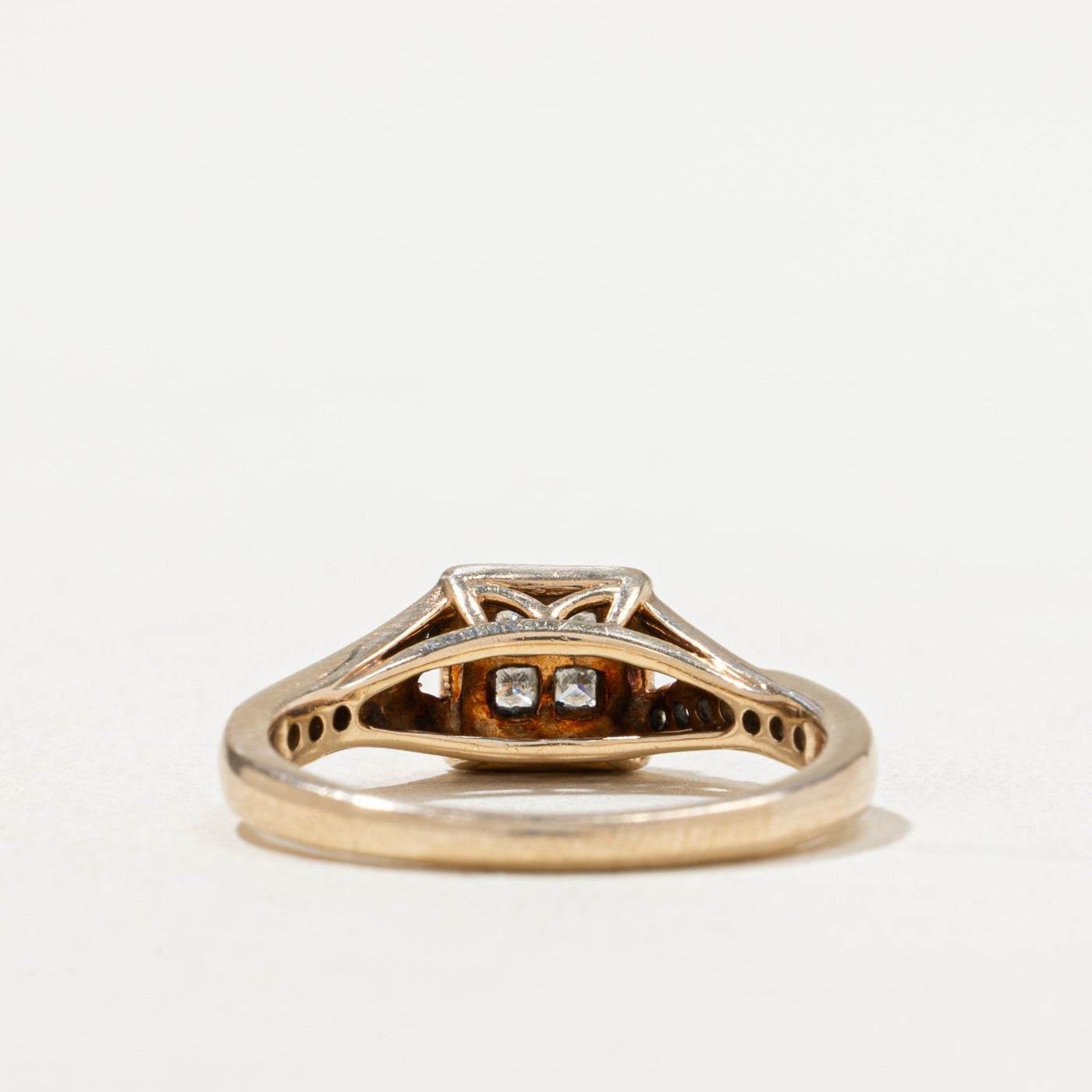 0.33ctw Diamond Grid Tapered Ring - Size 7.25 | Elegant Stackable Wedding Band, Anniversary Gift for Her | Perfect for Bridal Jewelry & Special Occasions