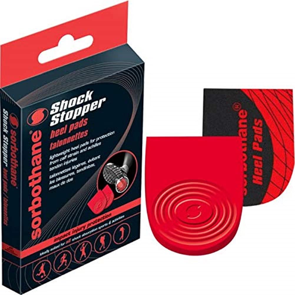 Sorbothane Heel Pads for Pain Relief - Shock Absorbing Insoles for Running, Walking & Standing All Day - Comfortable Foot Cushions for Plantar Fasciitis & Heel Spurs - Ideal for Athletes, Nurses & Workers on Their Feet