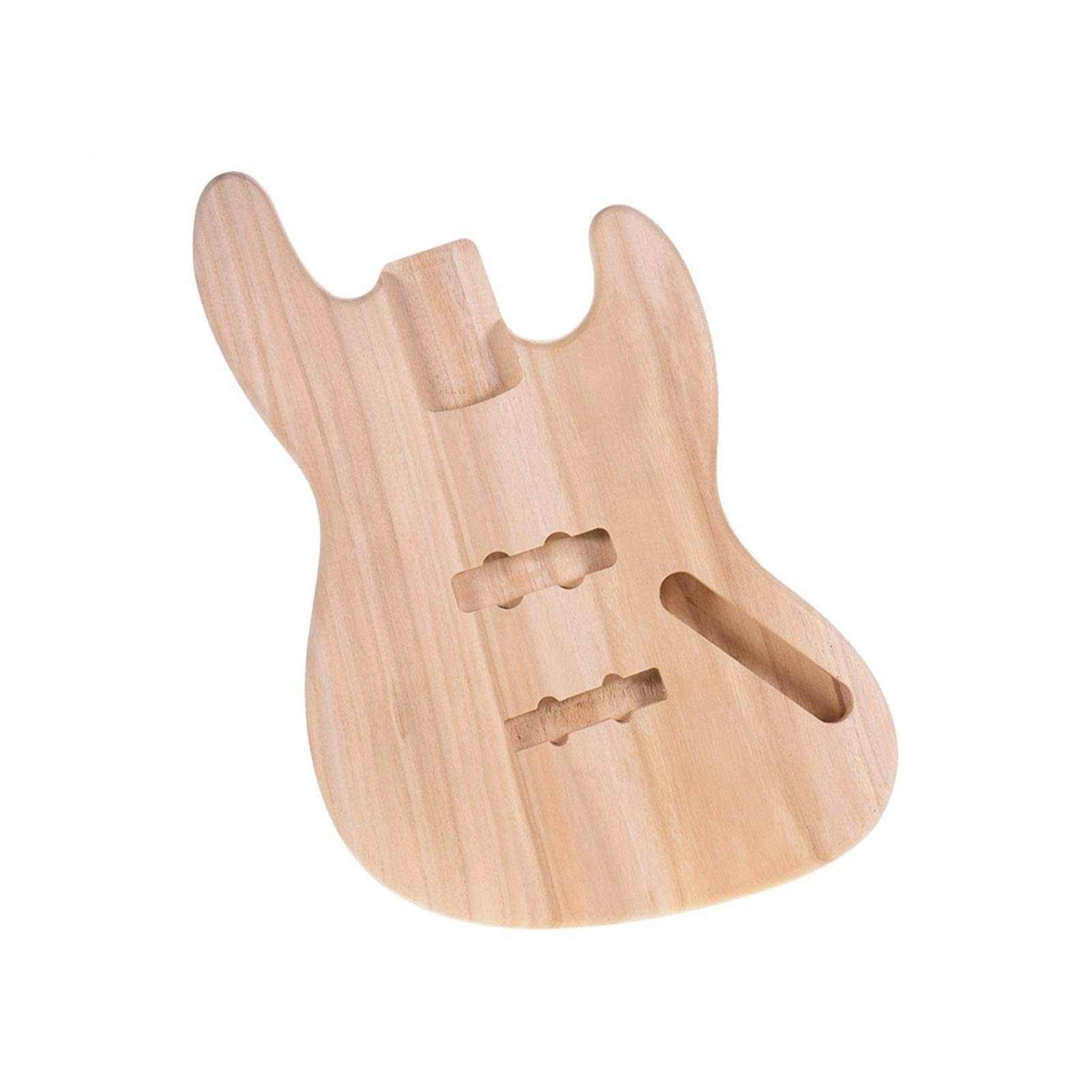 ZQALOVE Unfinished DIY Bass Guitar Body Blank - JB Style Platane Wood Guitar Parts for Music Lovers & Collectors - Perfect for Custom Builds, Home Decor & Music Gifts