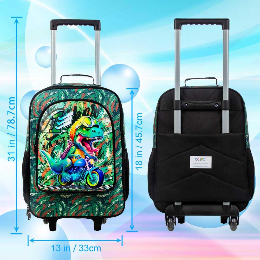Kids Rolling Luggage for Boys & Girls - Cute Travel Suitcase with Wheels for Toddlers & Children | Perfect for Airplane Carry-On, Family Trips & School Outings