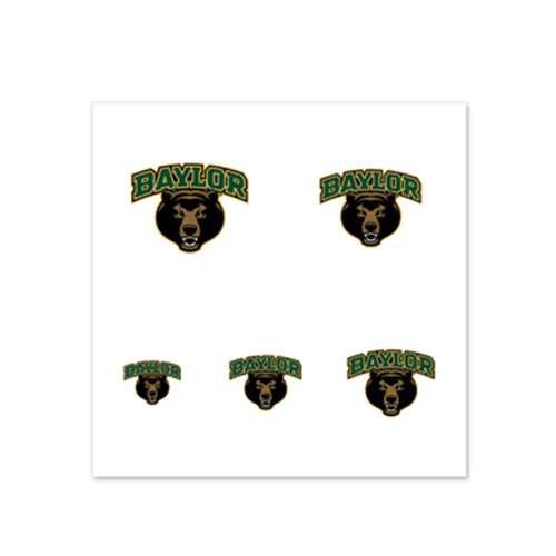Baylor Bears Fingernail Tattoos - 4 Pack Temporary Nail Stickers for Game Day, Sports Events & Fan Parties - Easy to Apply & Remove, Waterproof Nail Art Decals