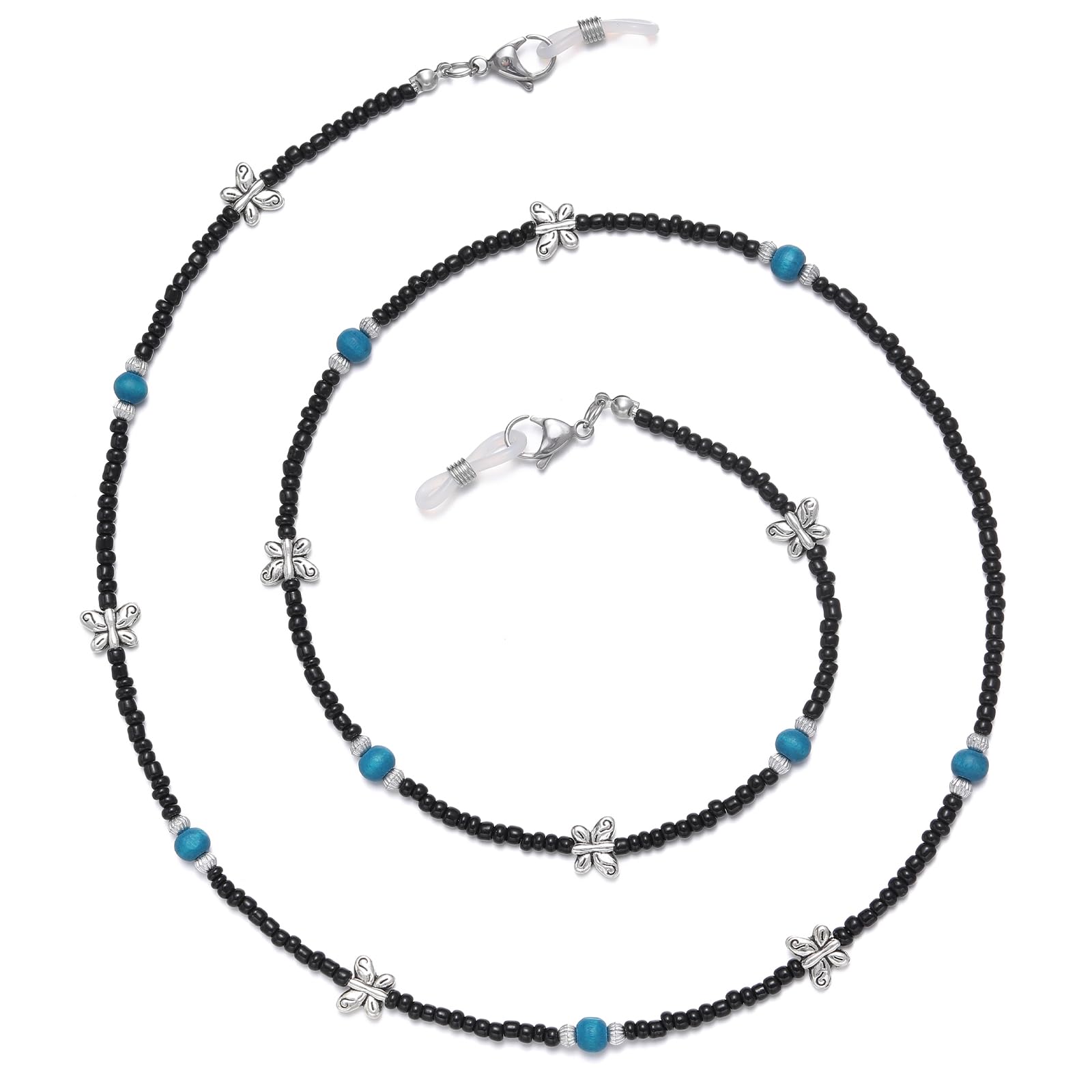 Stylish Beaded Eyeglasses Chain for Women - Adjustable Glasses Strap Holder - Perfect for Reading, Driving & Fashion Accessories