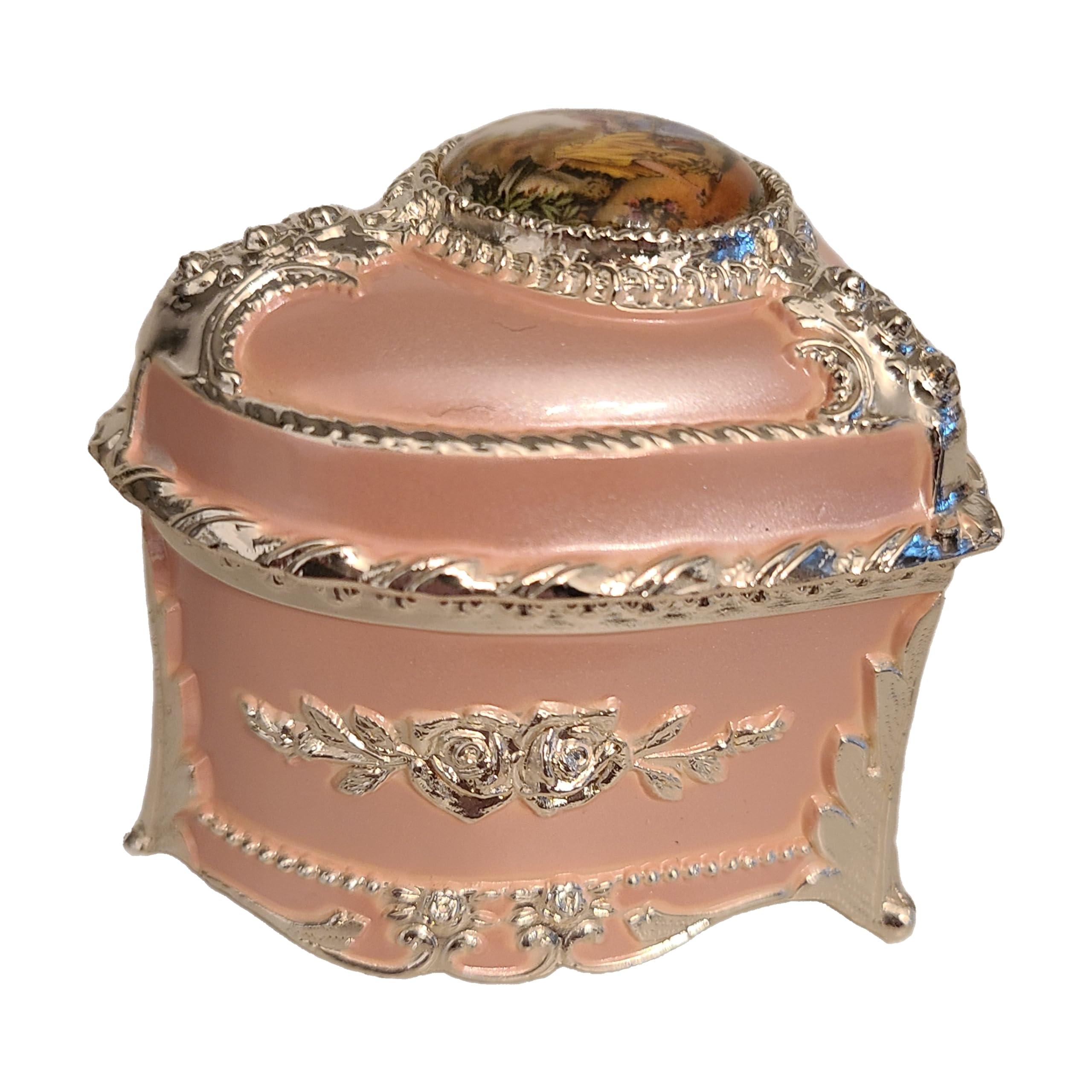 Elegant Pink Heart Music Jewelry Box with Sparkling Crystals - Plays Bolero Melody | Perfect Gift for Valentine's Day, Anniversary & Romantic Occasions