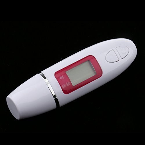 GAH LCD Digital Skin Moisture Analyzer - Portable Hydration Tester for Face & Body - Accurate Skin Hydration Monitor with Sensor (White) | Ideal for Skincare Routine, Spa, Dermatology & Home Use