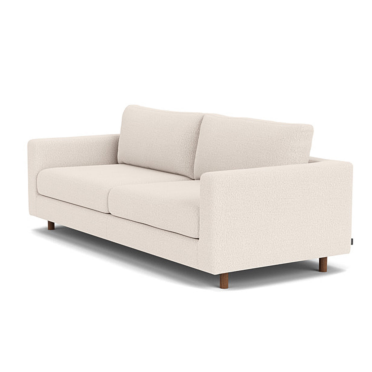 Modern Dylan Boucle 3-Seater Sofa - Soft Chenille Fabric Upholstered Couch for Living Room, Lounge & Office - Comfortable Mid-Century Design with Sturdy Wooden Legs