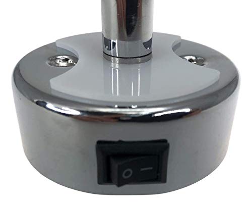 Pactrade Marine Boat Auto RV Aluminum Adjustable LED Reading Light Rocker Switch - Waterproof 12V DC for Cabin, Cockpit, and Night Navigation