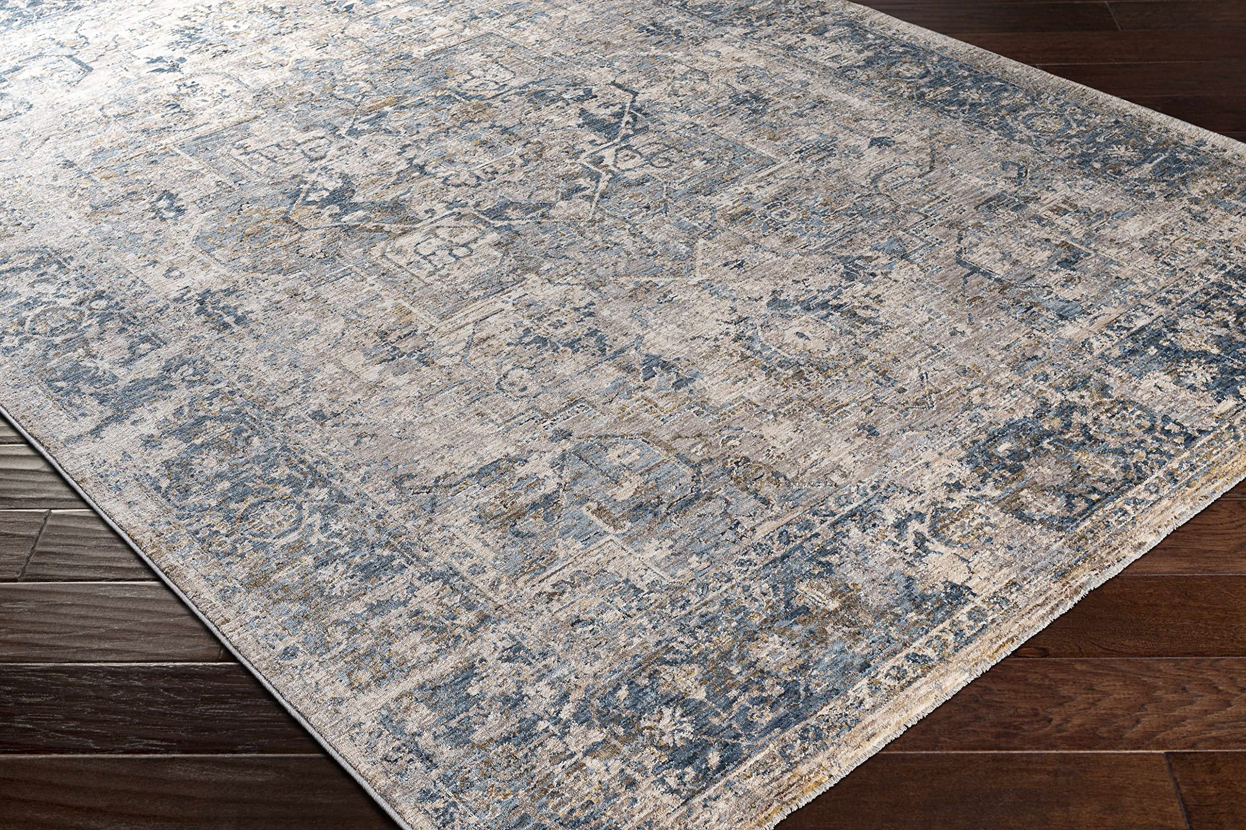 Hauteloom Magrath Soft Plush Area Rug for Living Room & Bedroom - Gray & Beige 7'10