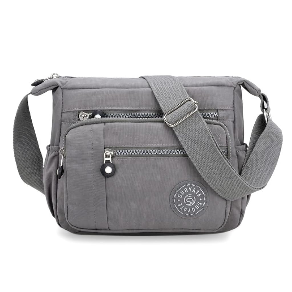 PALAY® Women's Waterproof Nylon Crossbody Bag - Multi-Layer Casual Shoulder Purse, Messenger Satchel for Travel, Work & Everyday Use | Durable Day Pack for Commuting, Shopping & Outdoor Activities