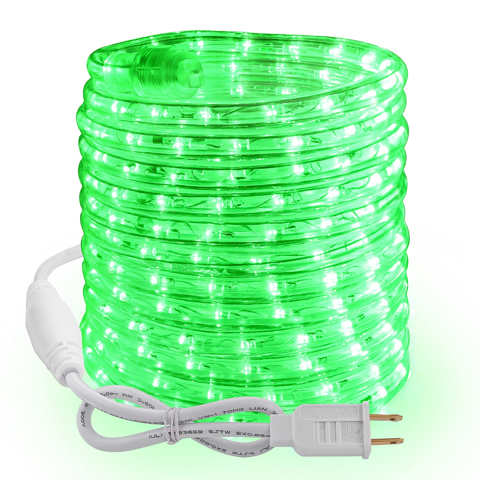 Brizled 18ft 216 LED Green Rope Lights - Waterproof Connectable Christmas Lights for Indoor & Outdoor Use - Perfect for St. Patrick's Day, Xmas Decor, Garden Party, Patio Lighting & Home Decoration