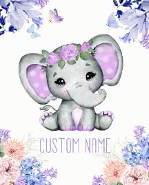 Purple Floral Elephant2