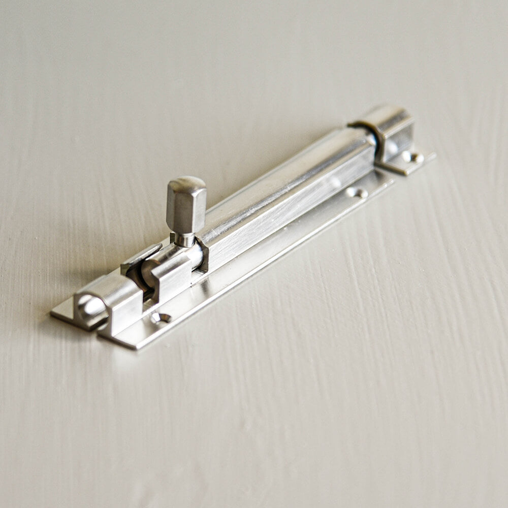 Satin Nickel Rounded Barrel Bolt - Premium Cabinet & Furniture Hardware for Home Improvement & DIY Projects - Perfect for Drawers, Cabinets, and Doors