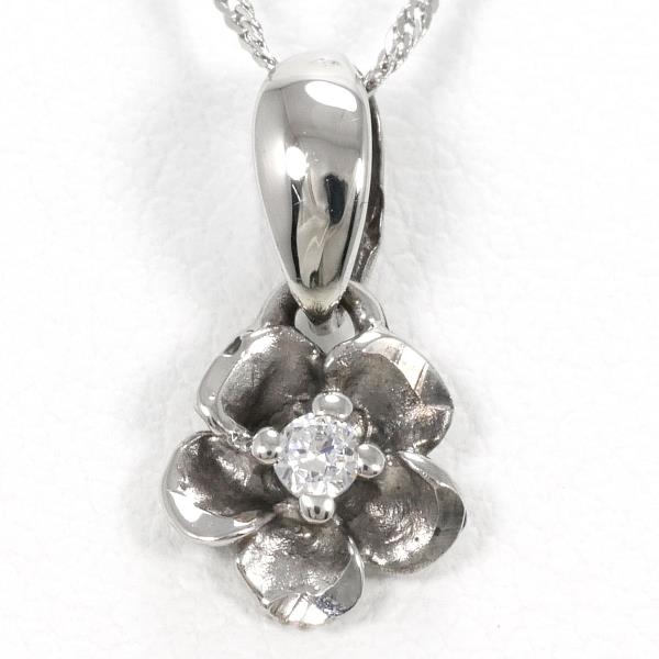 14K White Gold Zircon Necklace for Women - Elegant Cubic Zirconia Pendant Jewelry Gift for Birthday, Anniversary & Special Occasions
