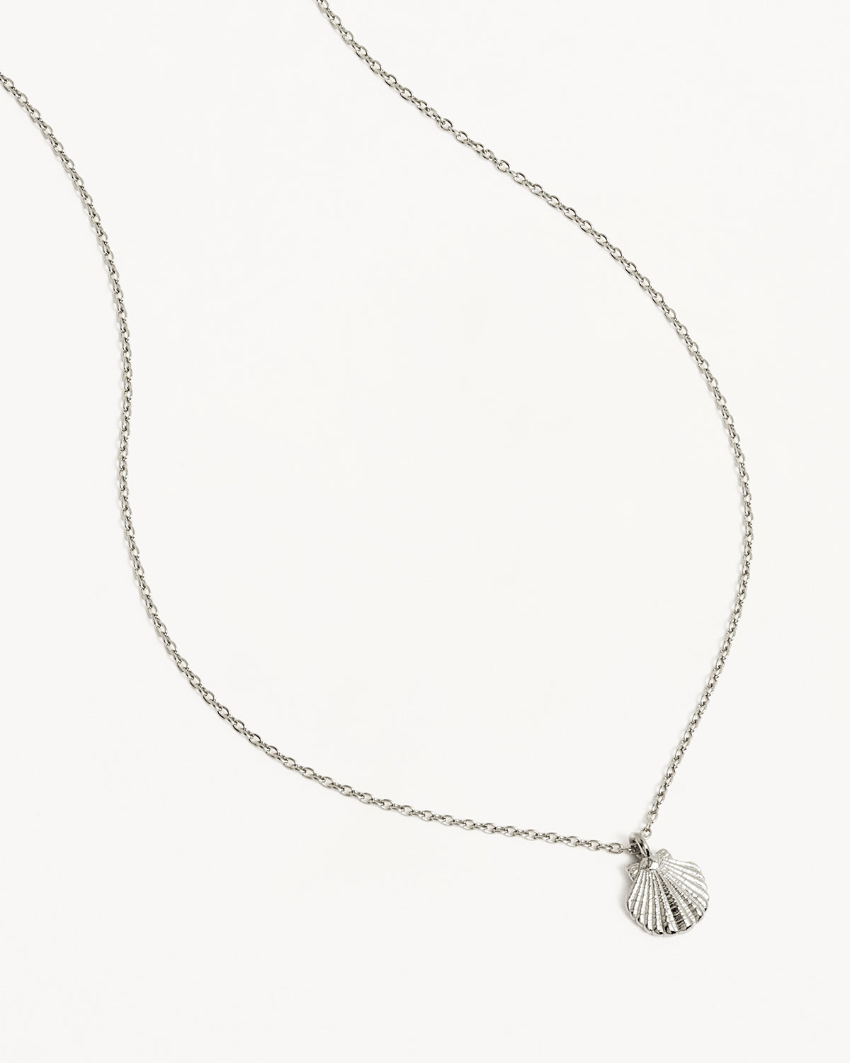 By the Shore Sterling Silver Shell Necklace - Elegant Beach Jewelry for Women, Perfect for Vacations, Weddings & Summer Outfits